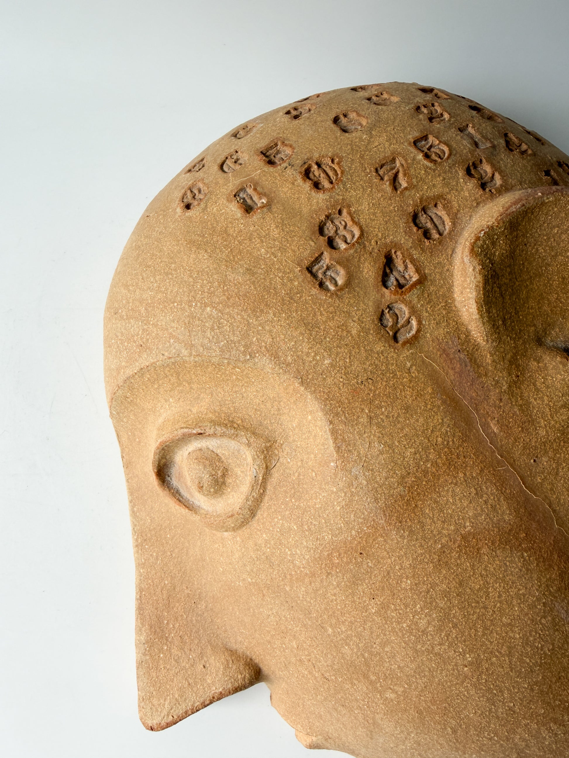 David Gil Ceramic Abstract Face Sculpture for Bennington Pottery