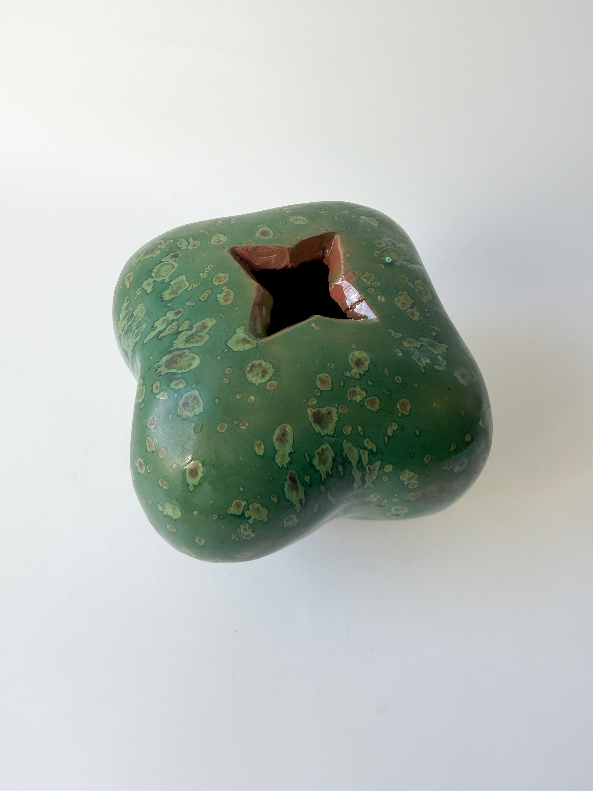 Small Handmade Terracotta Pottery Ikebana Vase