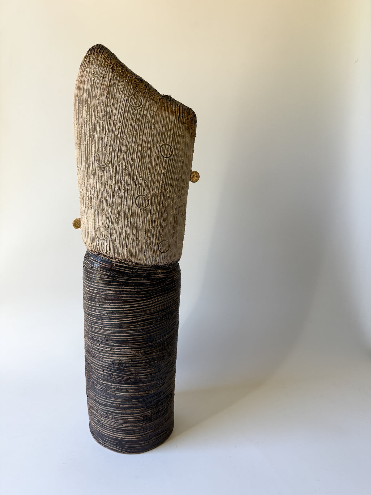Handmade Ceramic Amphora Sculpture Vase (signed)
