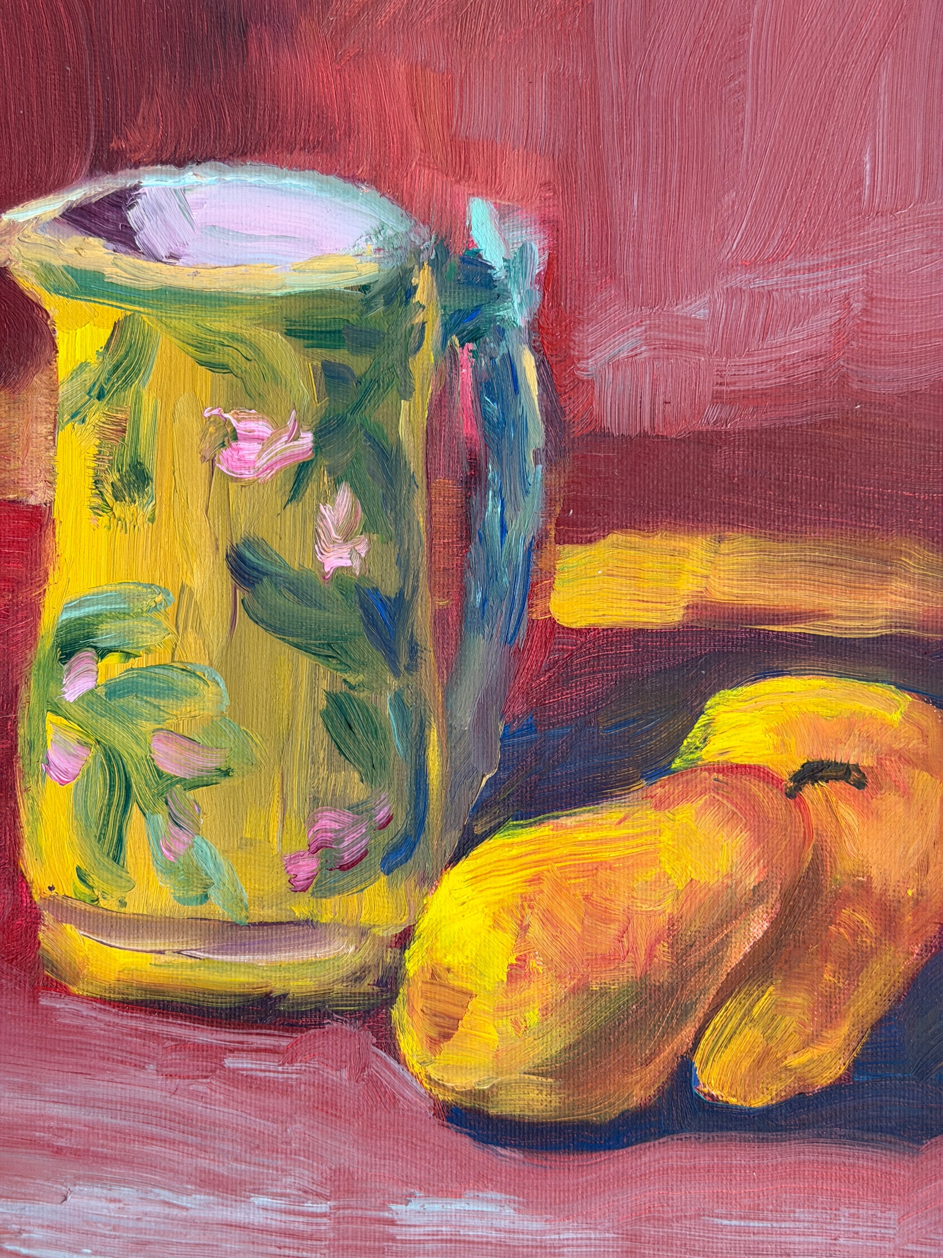 Still Life Oil Painting - Pitcher and Pears