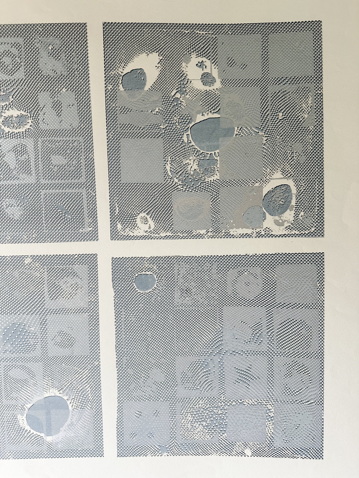 Black and Silver Ink Abstract - Screenprint by the late Velda Warner (29”W x 20.5”H)