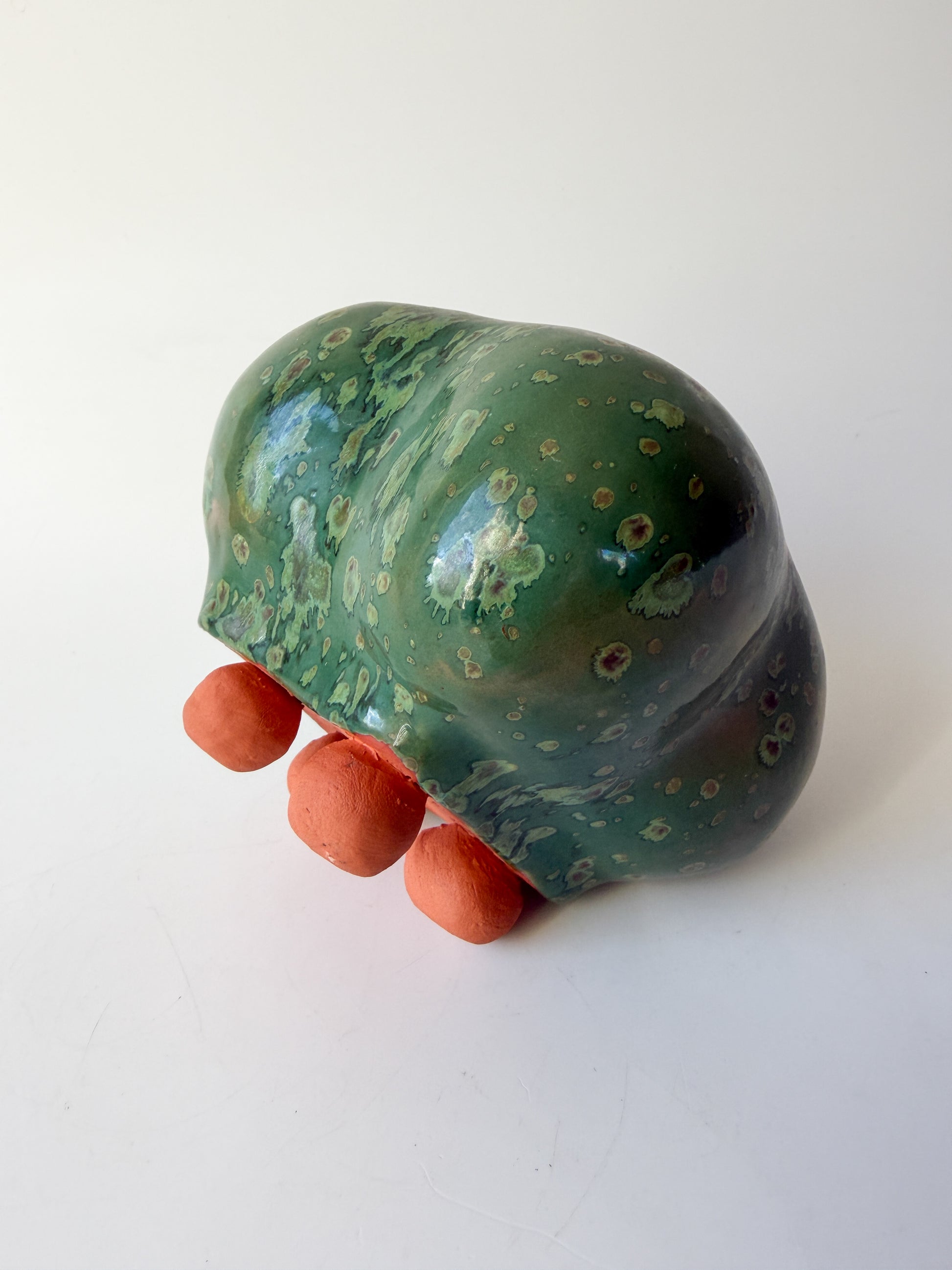 Small Handmade Terracotta Pottery Ikebana Vase