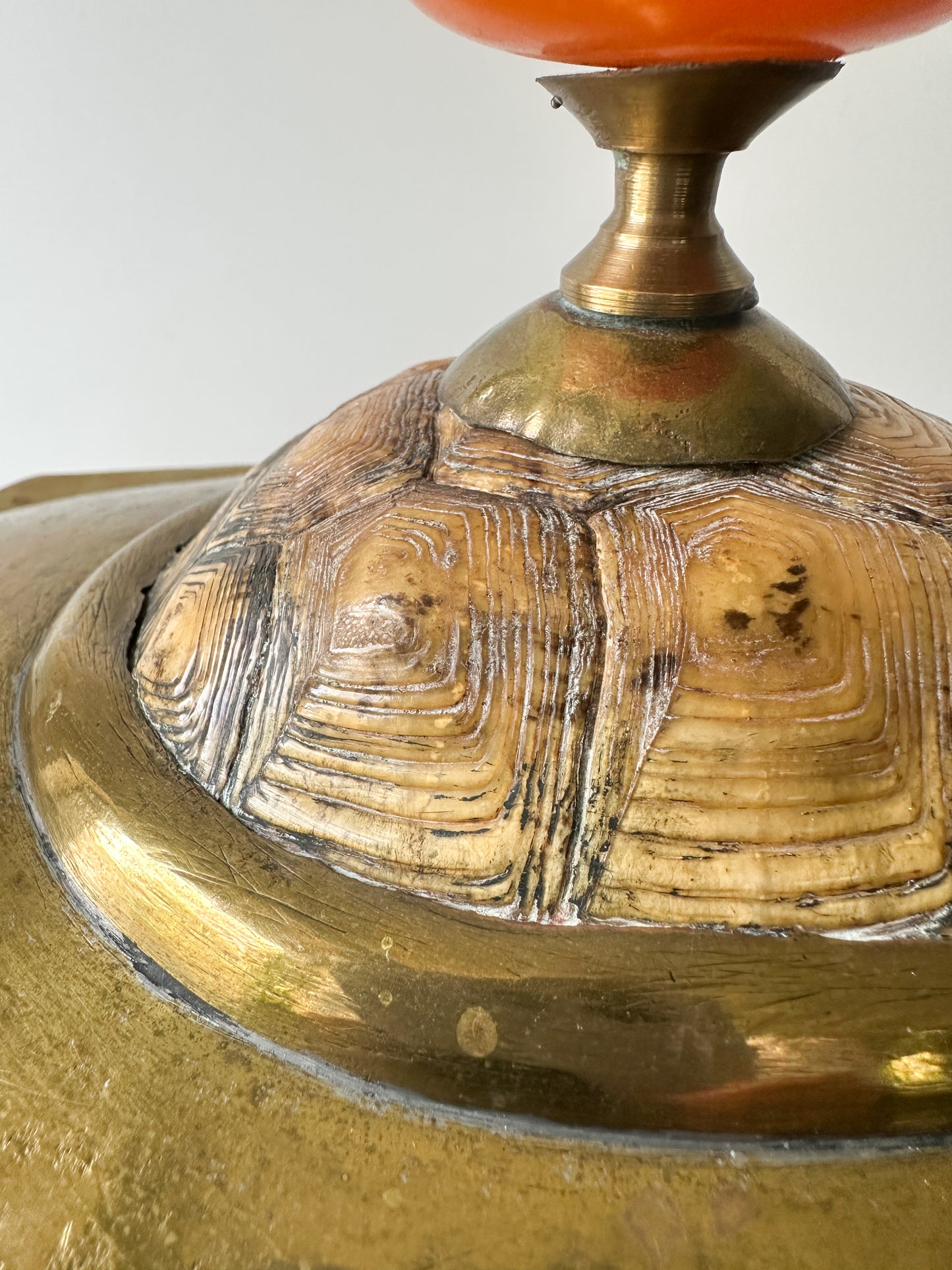 Vintage Hammered Brass Tea Caddy Box