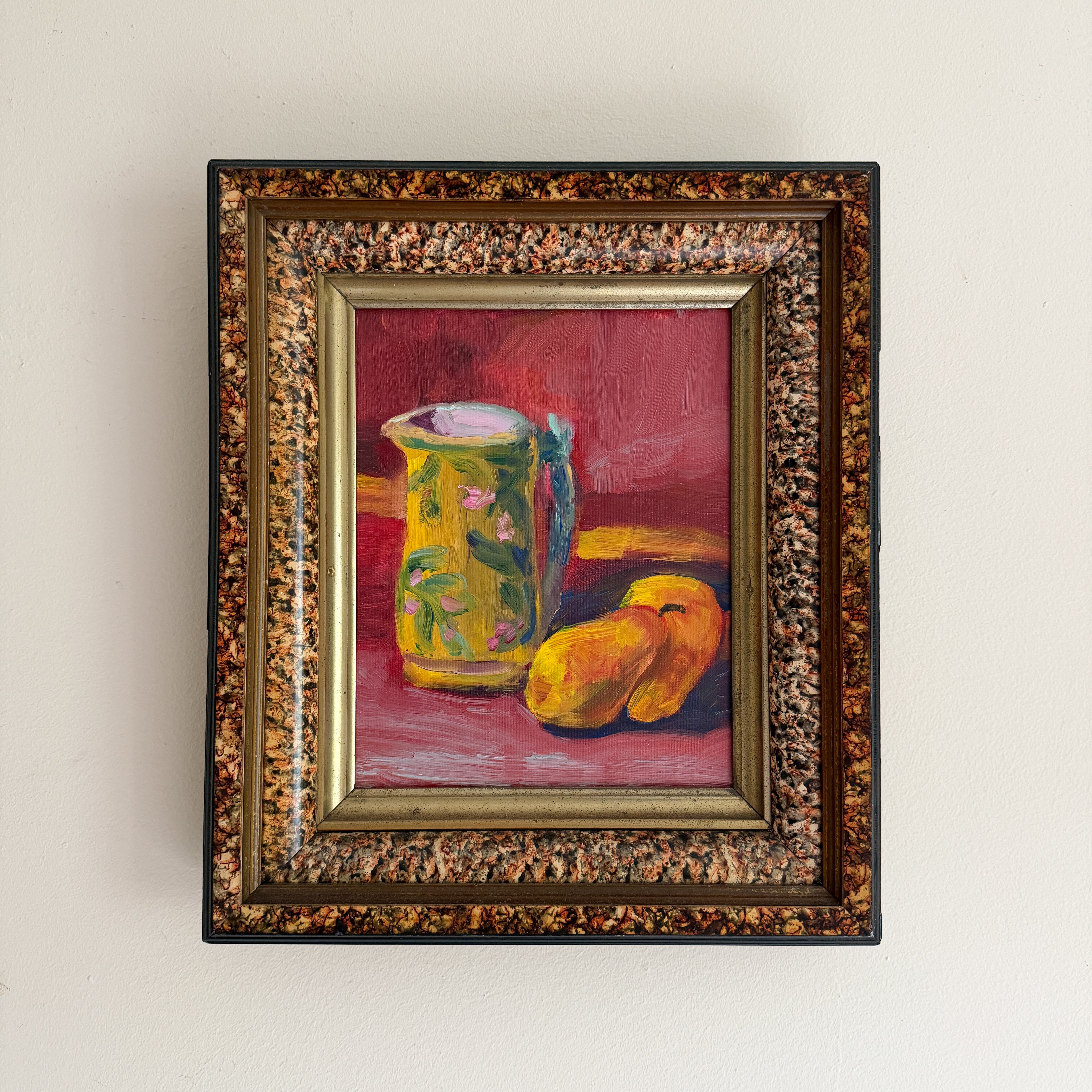 Still Life Oil Painting - Pitcher and Pears