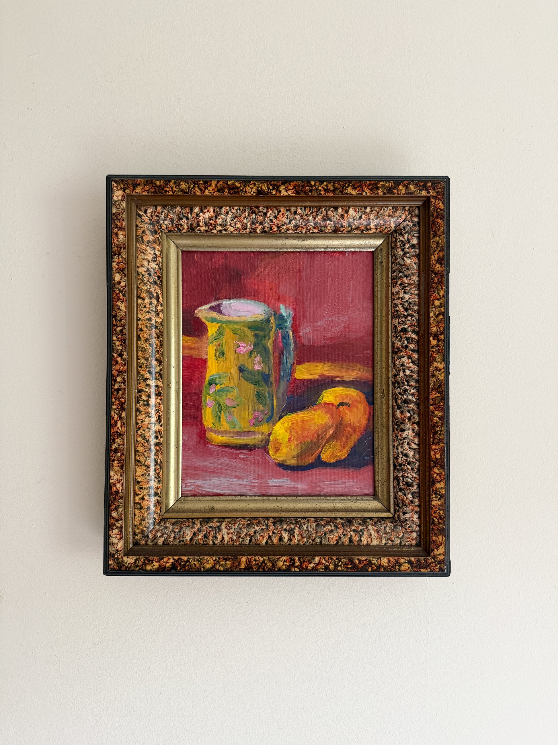 Still Life Oil Painting - Pitcher and Pears