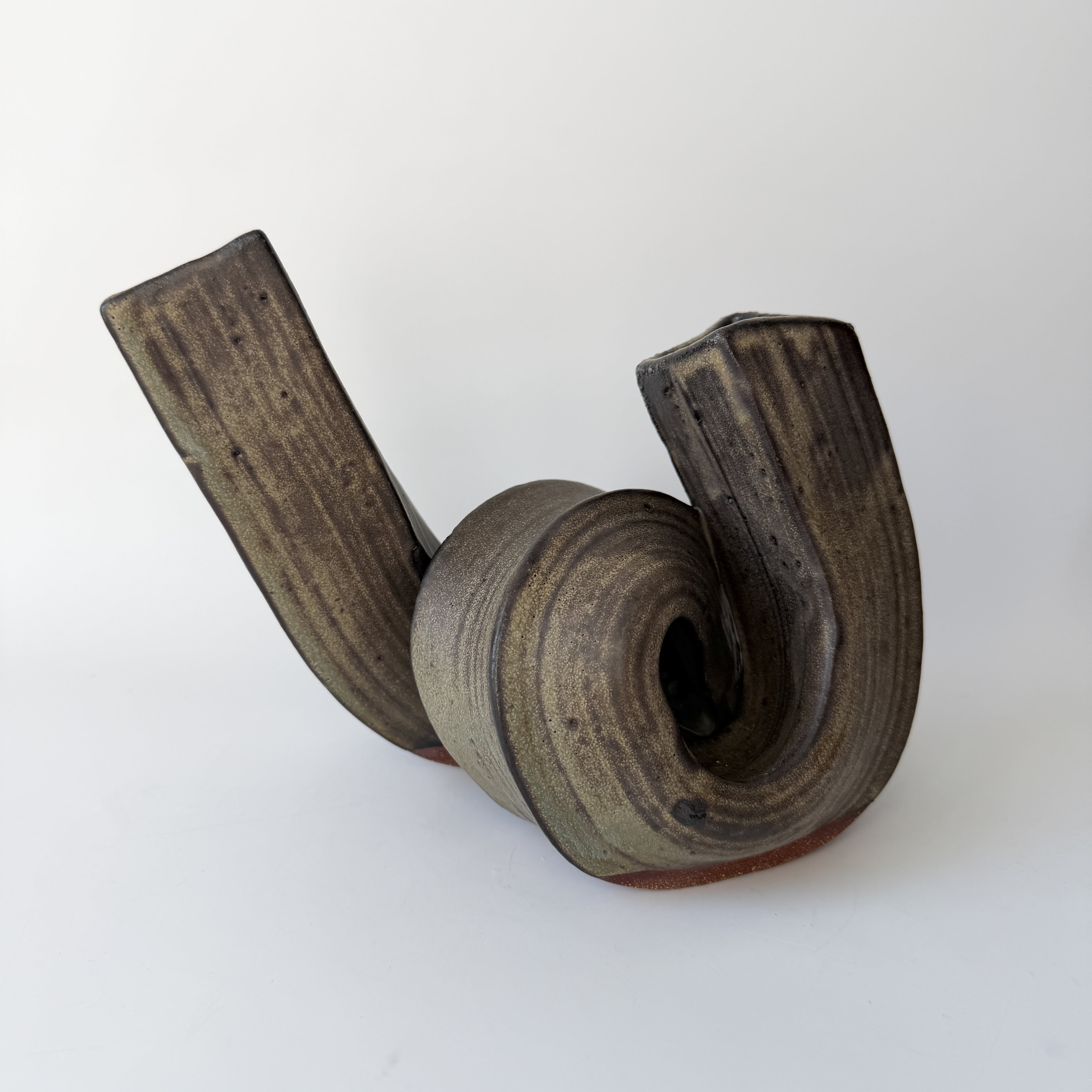 Handmade Artist Earthenware Ikebana-Style Ceramic Vase