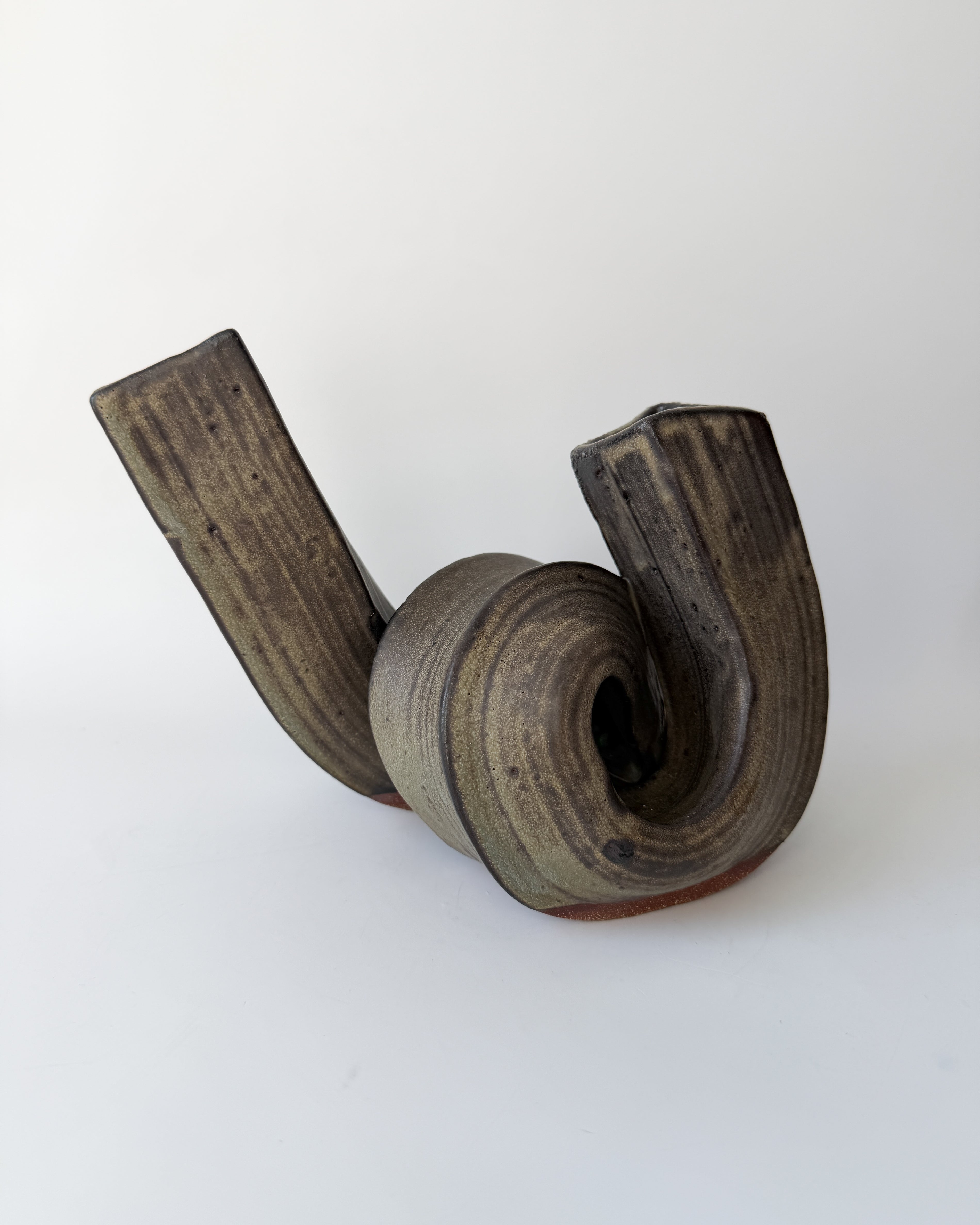 Handmade Artist Earthenware Ikebana-Style Ceramic Vase