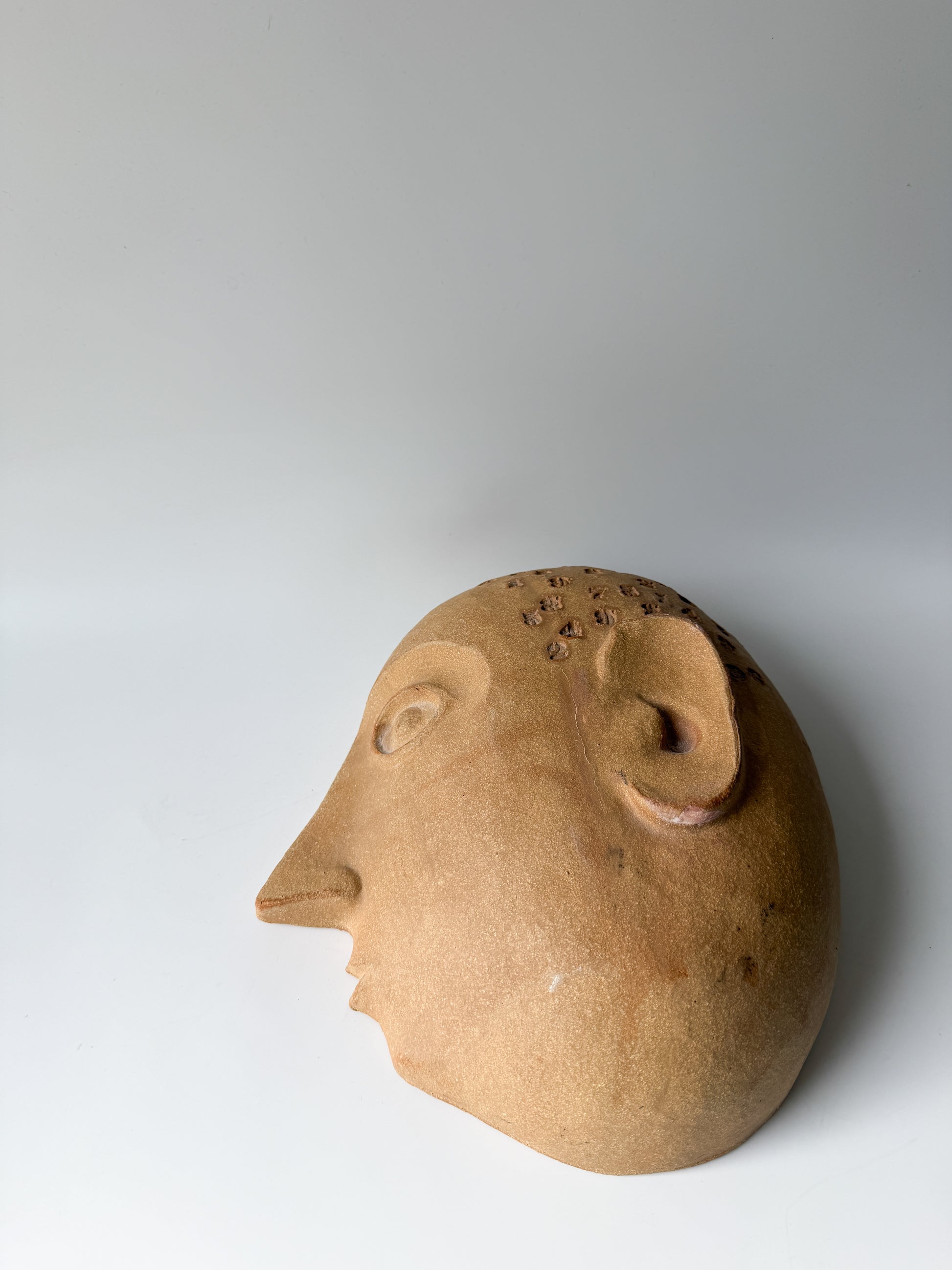 David Gil Ceramic Abstract Face Sculpture for Bennington Pottery