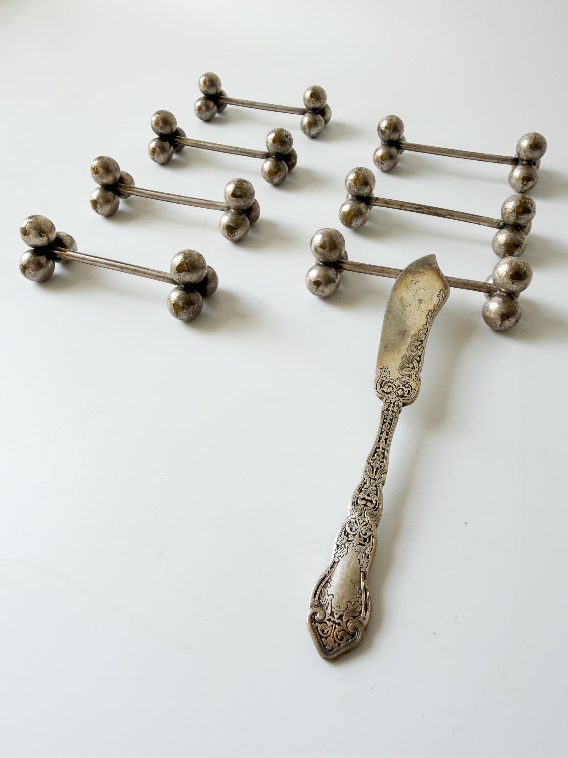 Set of Vintage Silver Plate Knife Rests from France