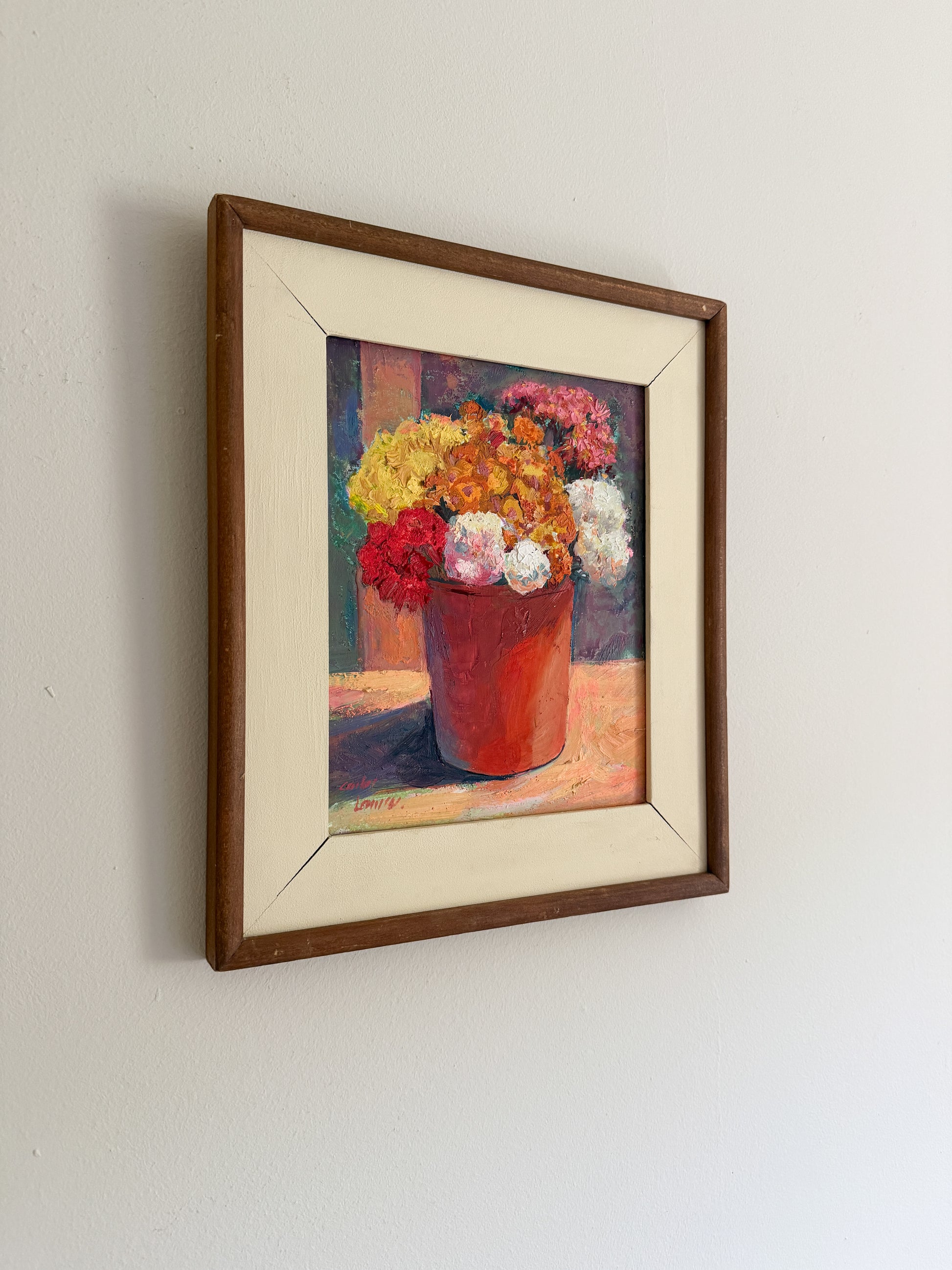 Floral Oil Painting on Board
