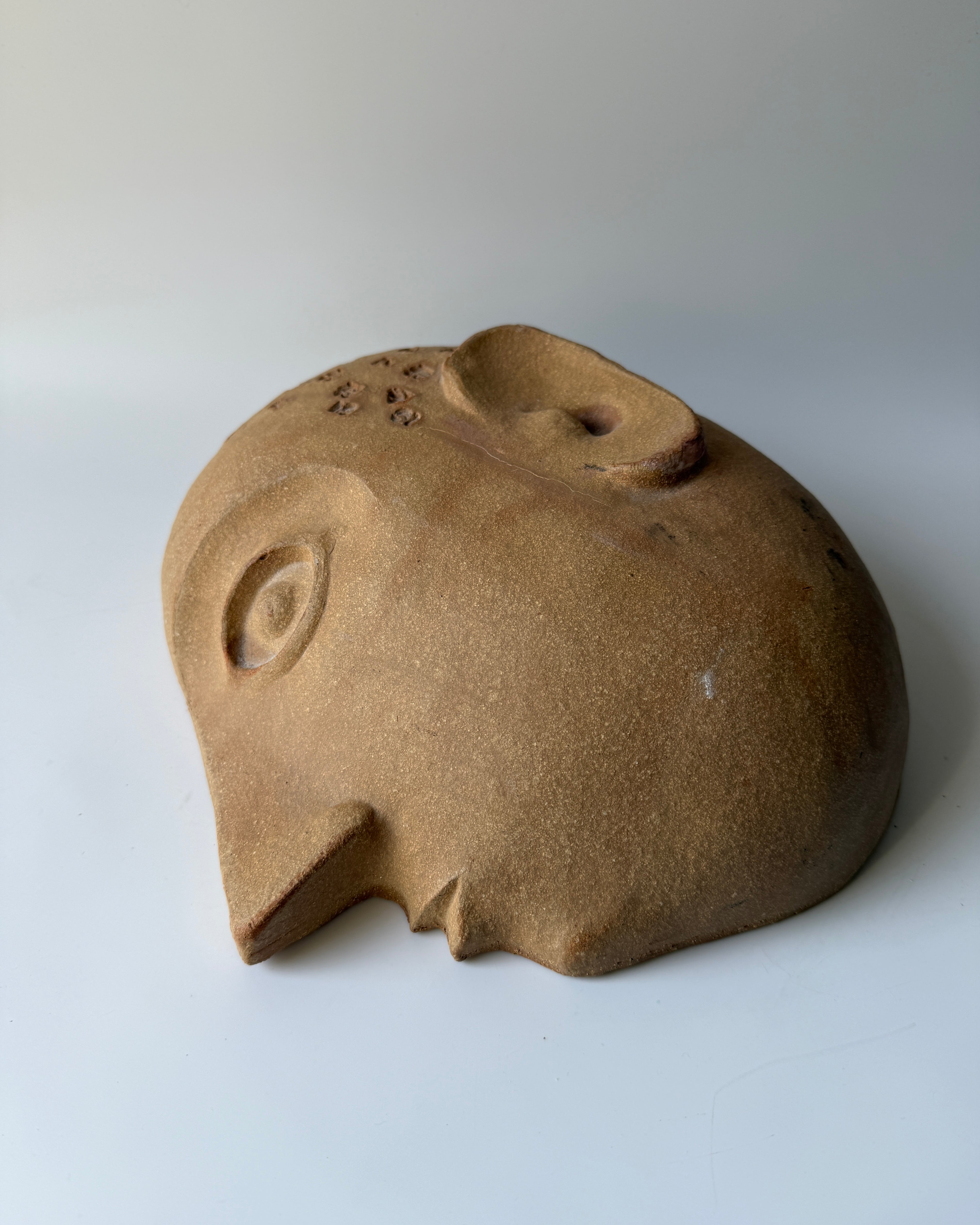 David Gil Ceramic Abstract Face Sculpture for Bennington Pottery