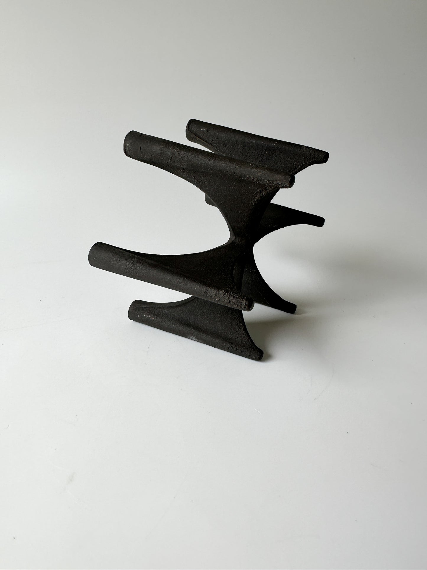 Vintage Cast Iron DANSK JENS QUISTGAARD Fiesta Six Taper Candle Holder + Candles