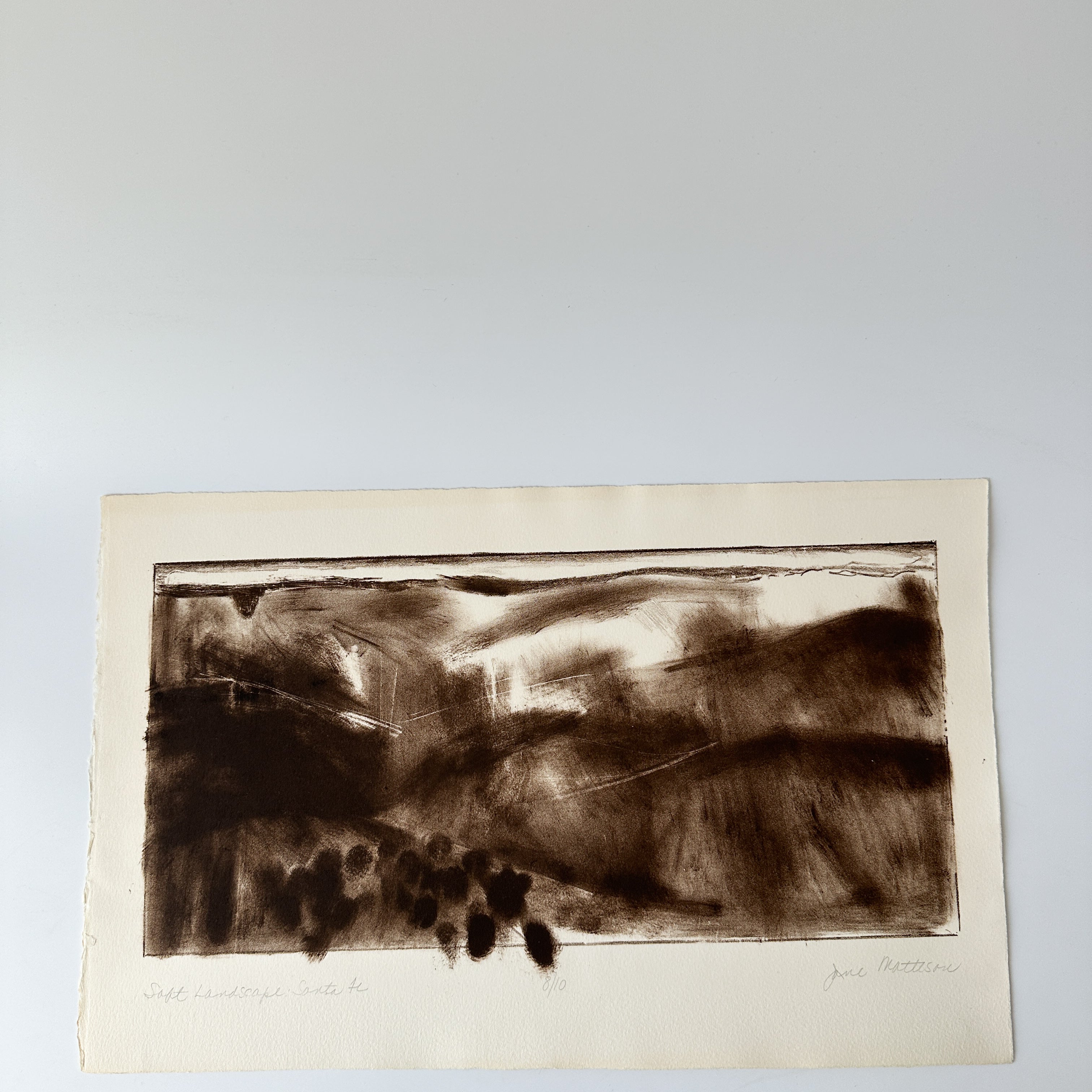 “SOFT LANDSCAPE: SANTA FE” Lithograph by Late Artist Jane Matteson