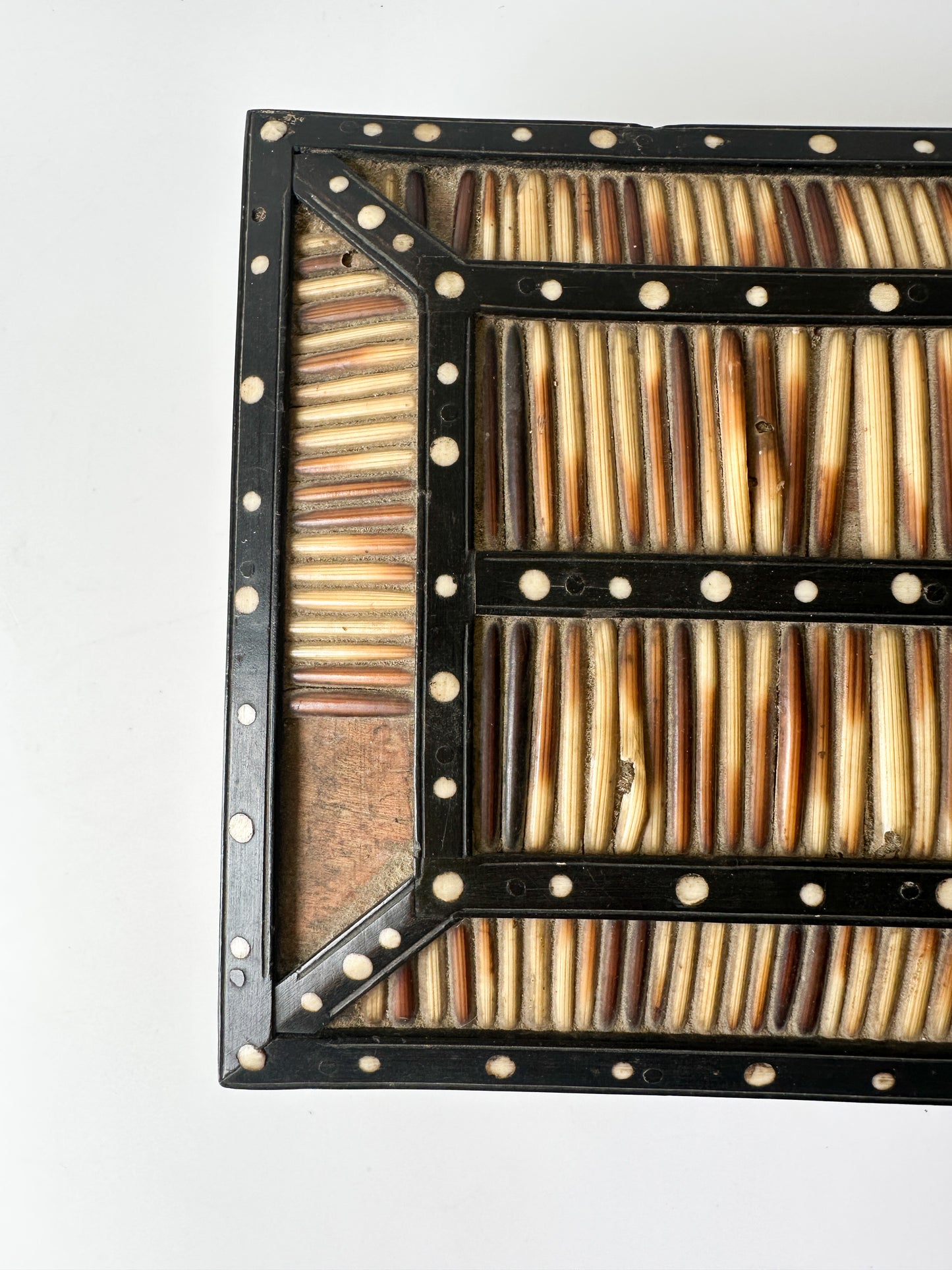 Antique Porcupine Quill Box
