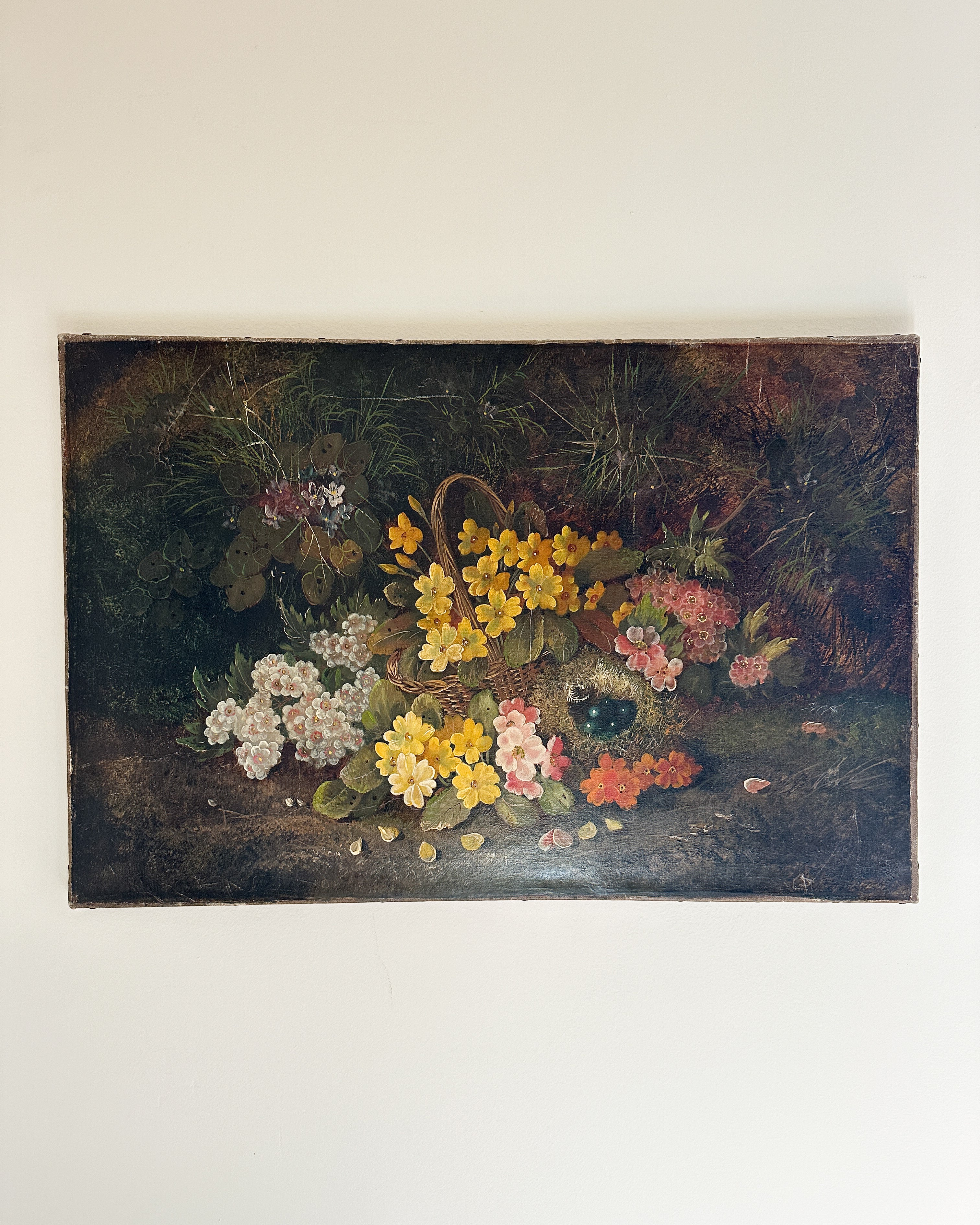 Antique Floral Oil Painting (signed)
