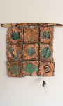 Artist Ceramic Hanging Art Sculpture with Coral Details
