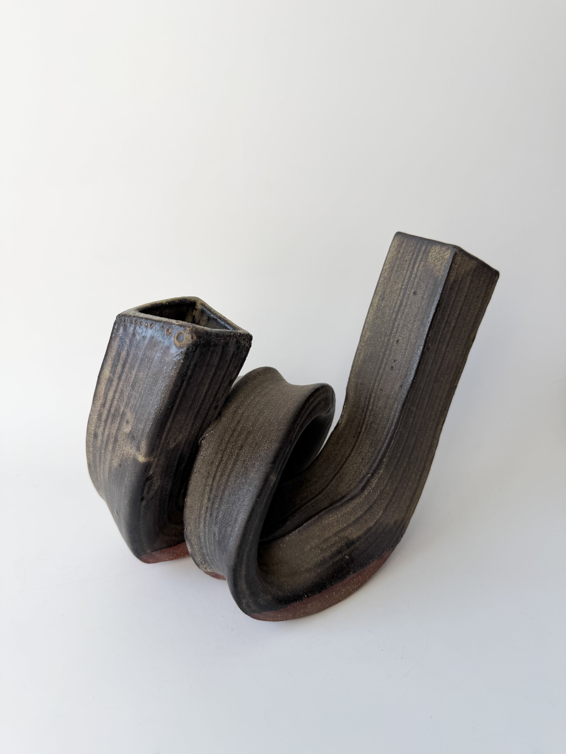 Handmade Artist Earthenware Ikebana-Style Ceramic Vase