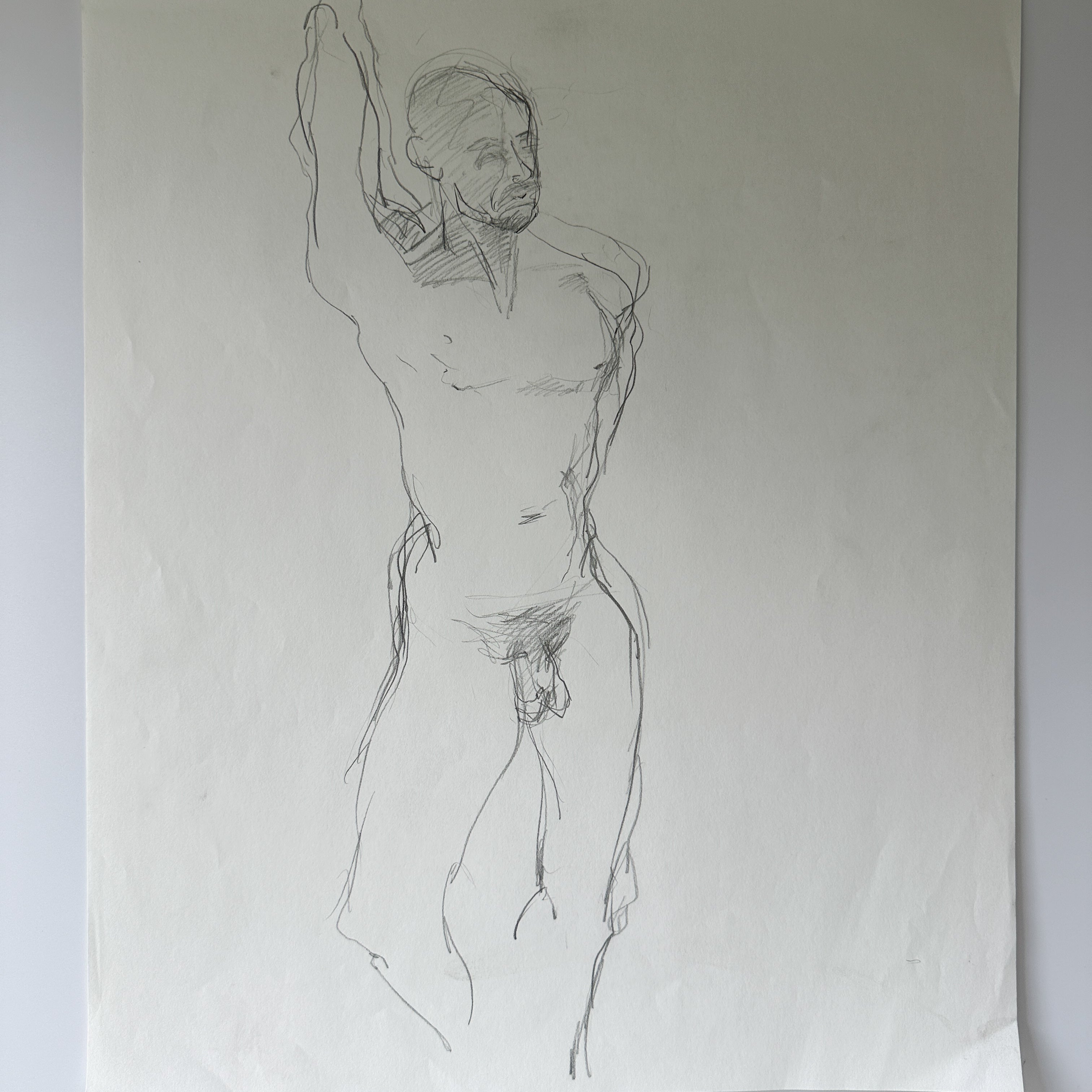 SERIES: 34 Nudes on White Paper by Jane Matteson