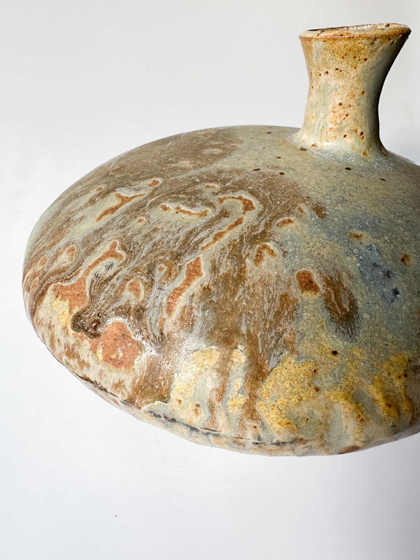 Abstract Artist Pottery Vessel Vase - signed