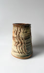 Neutral Carved Pottery Vase