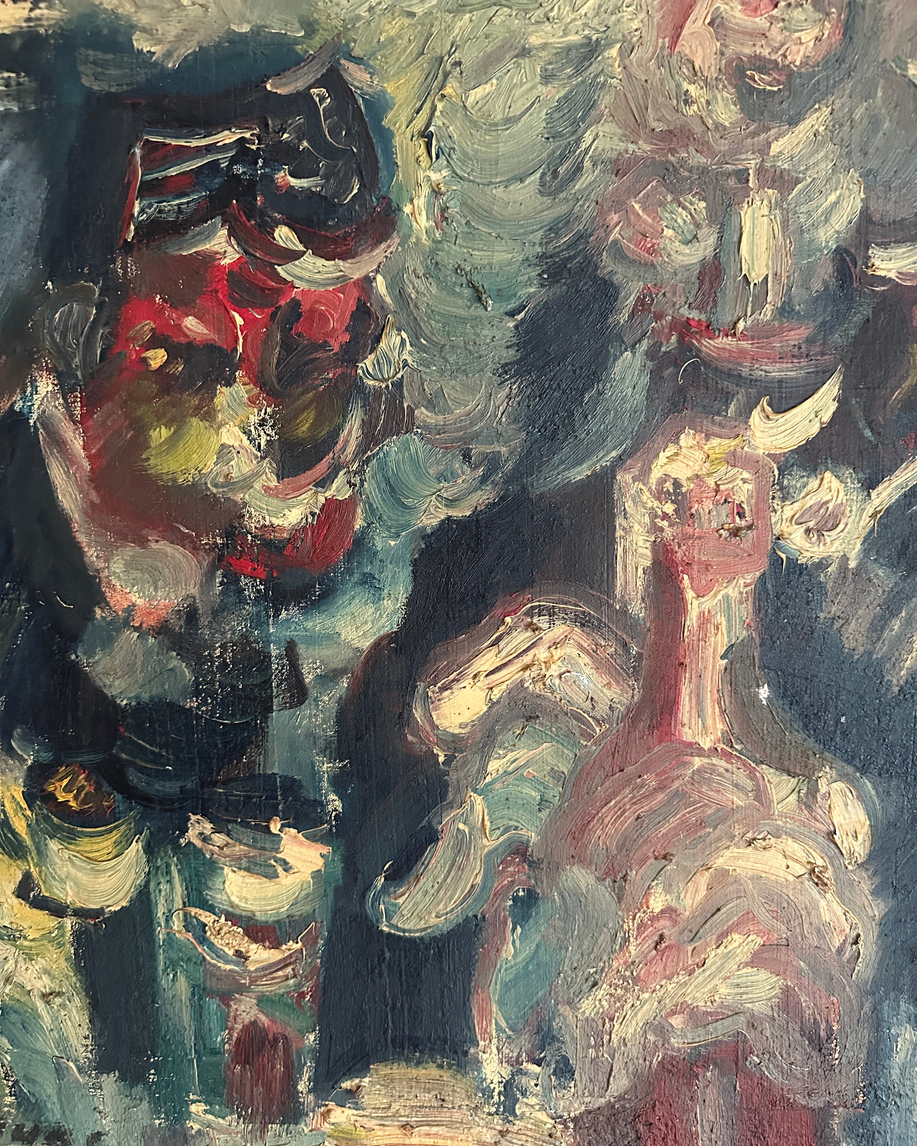 Vintage Impasto Oil Painting (signed)