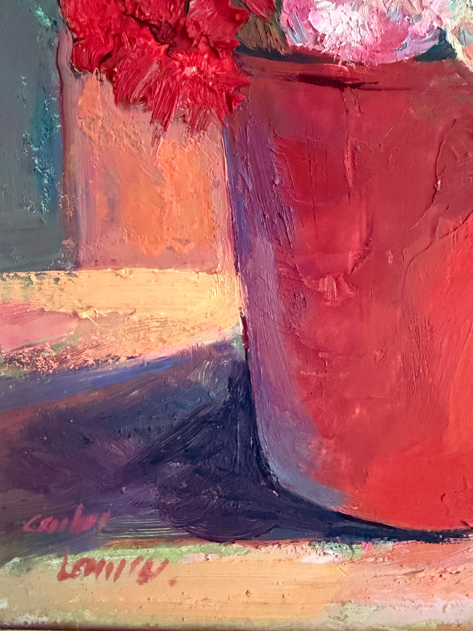 Floral Oil Painting on Board