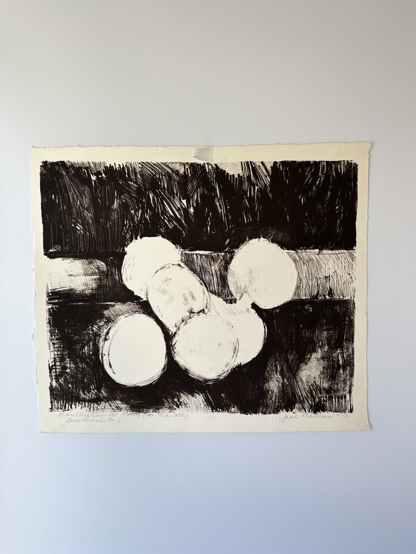 “TRANSCRIPTION FOR FRUIT” (for Erik Satie) Gnossienne No. 6 by Late Artist Jane Matteson