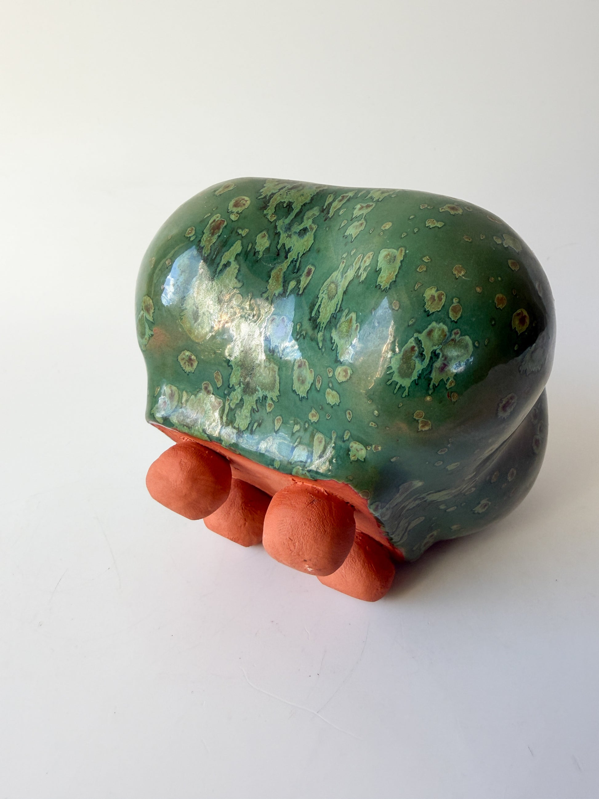 Small Handmade Terracotta Pottery Ikebana Vase