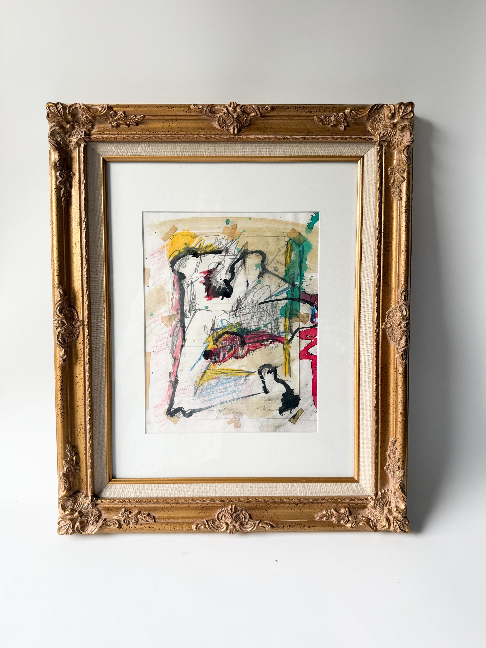 Vintage Abstract Mixed Media Art - France