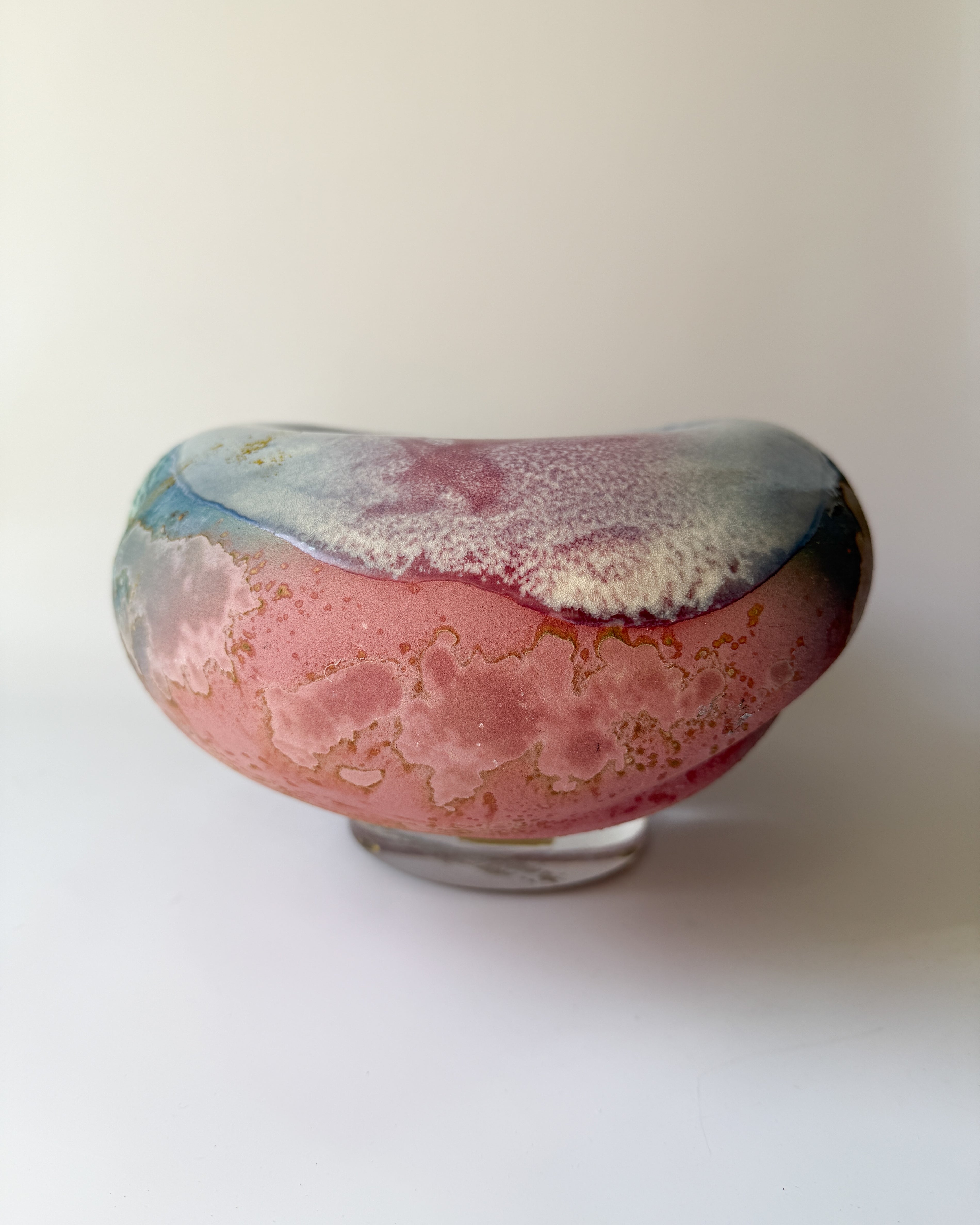 Multicolor Abstract Art Pottery Bowl by Tony Evans