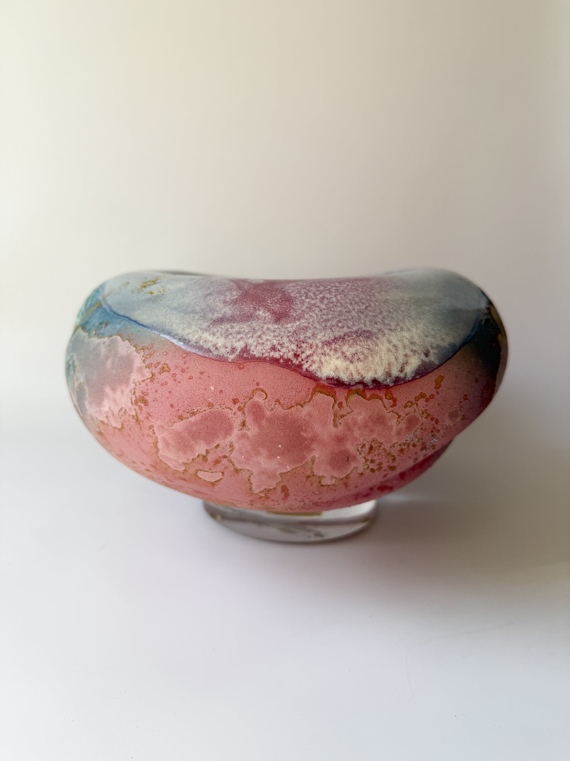 Multicolor Abstract Art Pottery Bowl by Tony Evans