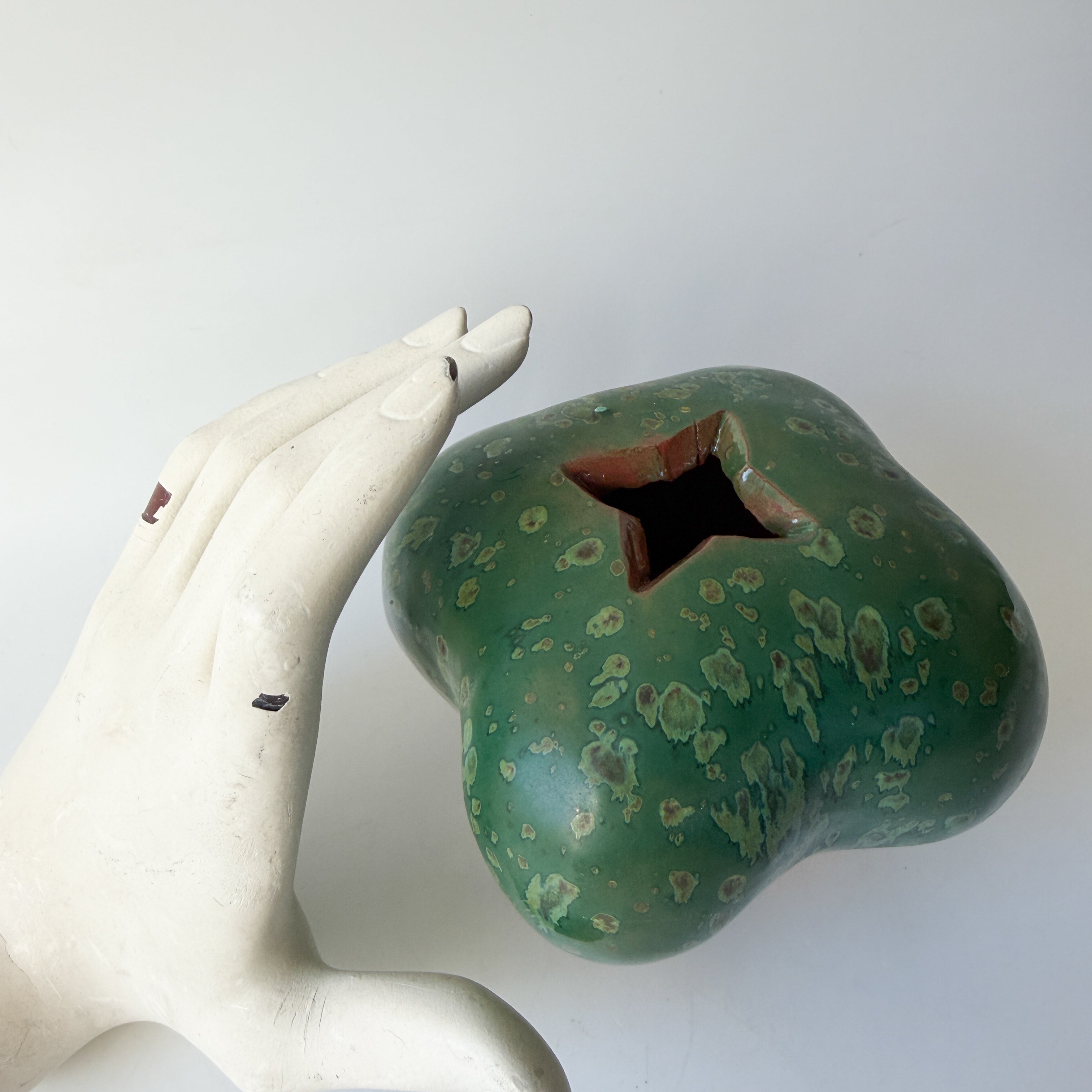 Small Handmade Terracotta Pottery Ikebana Vase