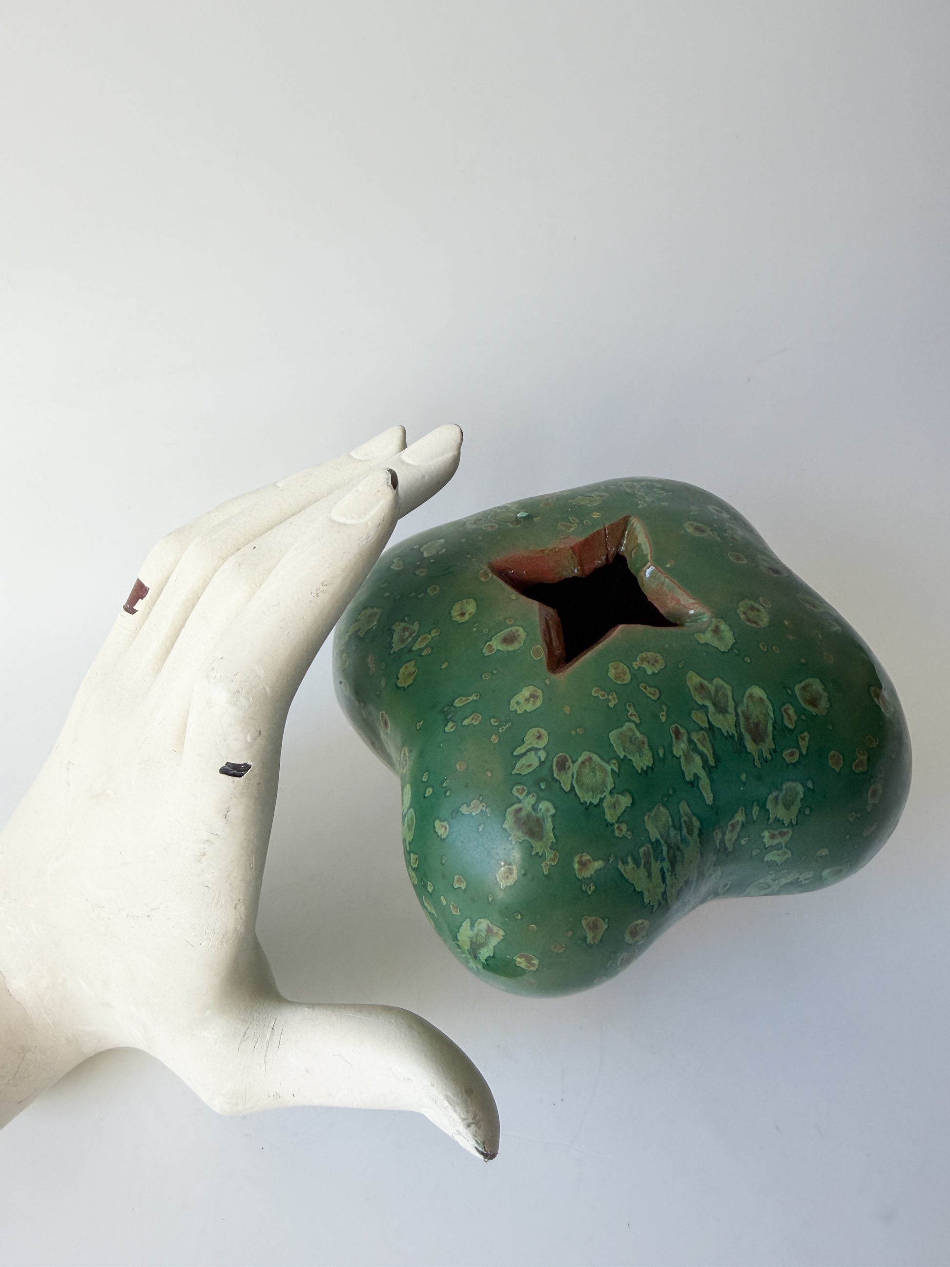 Small Handmade Terracotta Pottery Ikebana Vase