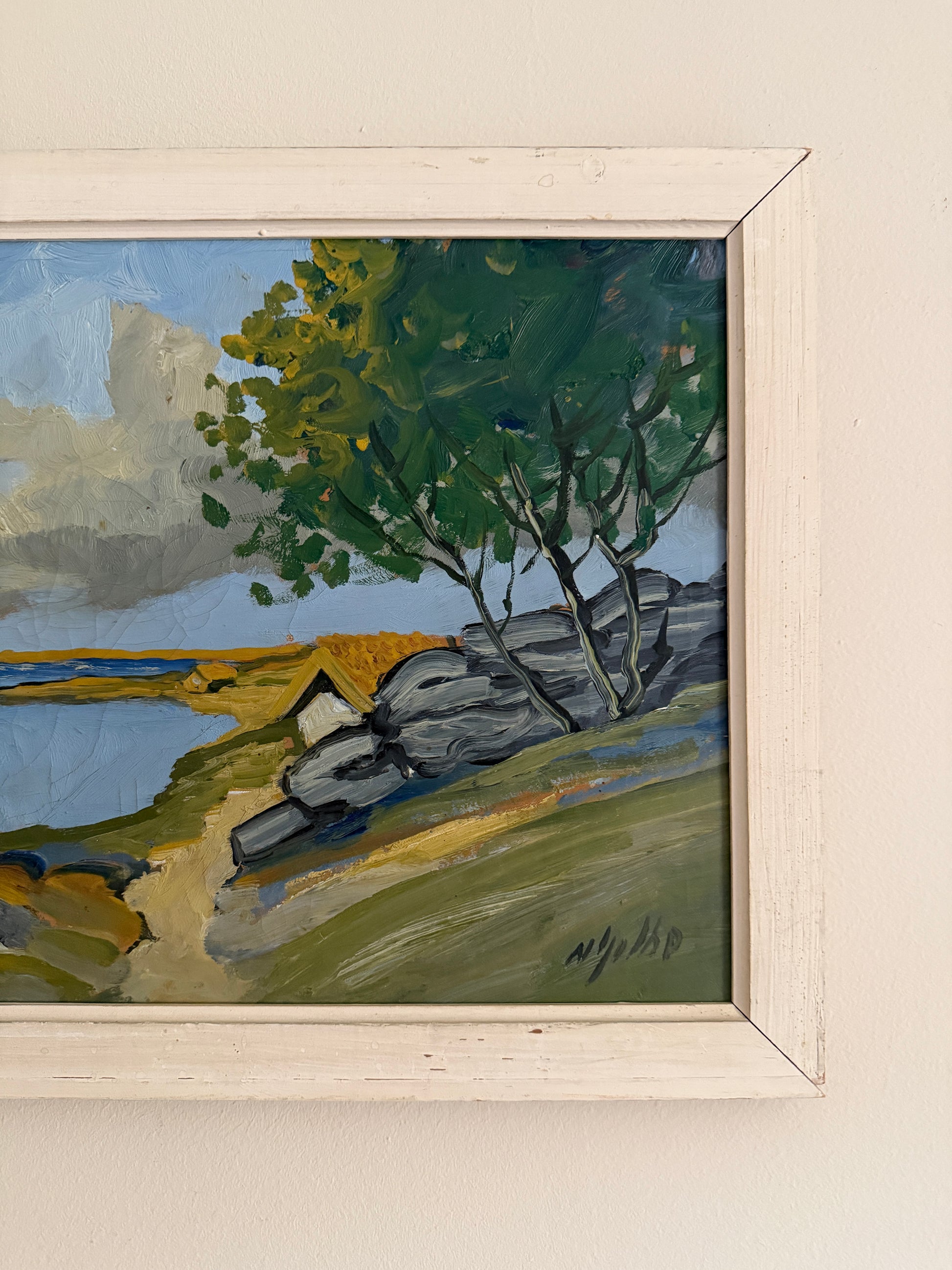 NILS GOLBE - Beach Oil on canvas