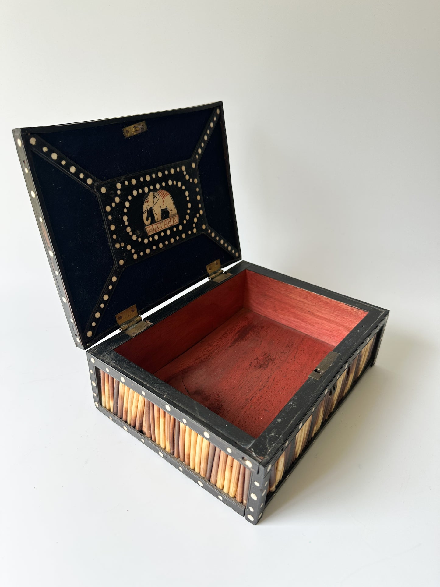 Antique Porcupine Quill Box