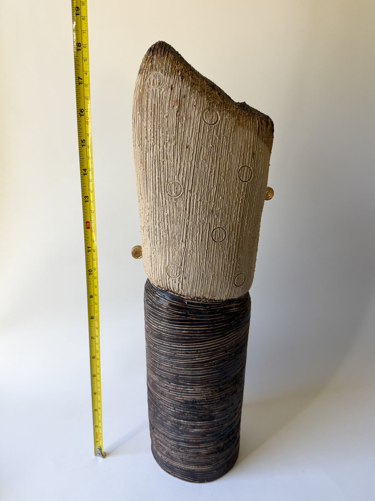 Handmade Ceramic Amphora Sculpture Vase (signed)