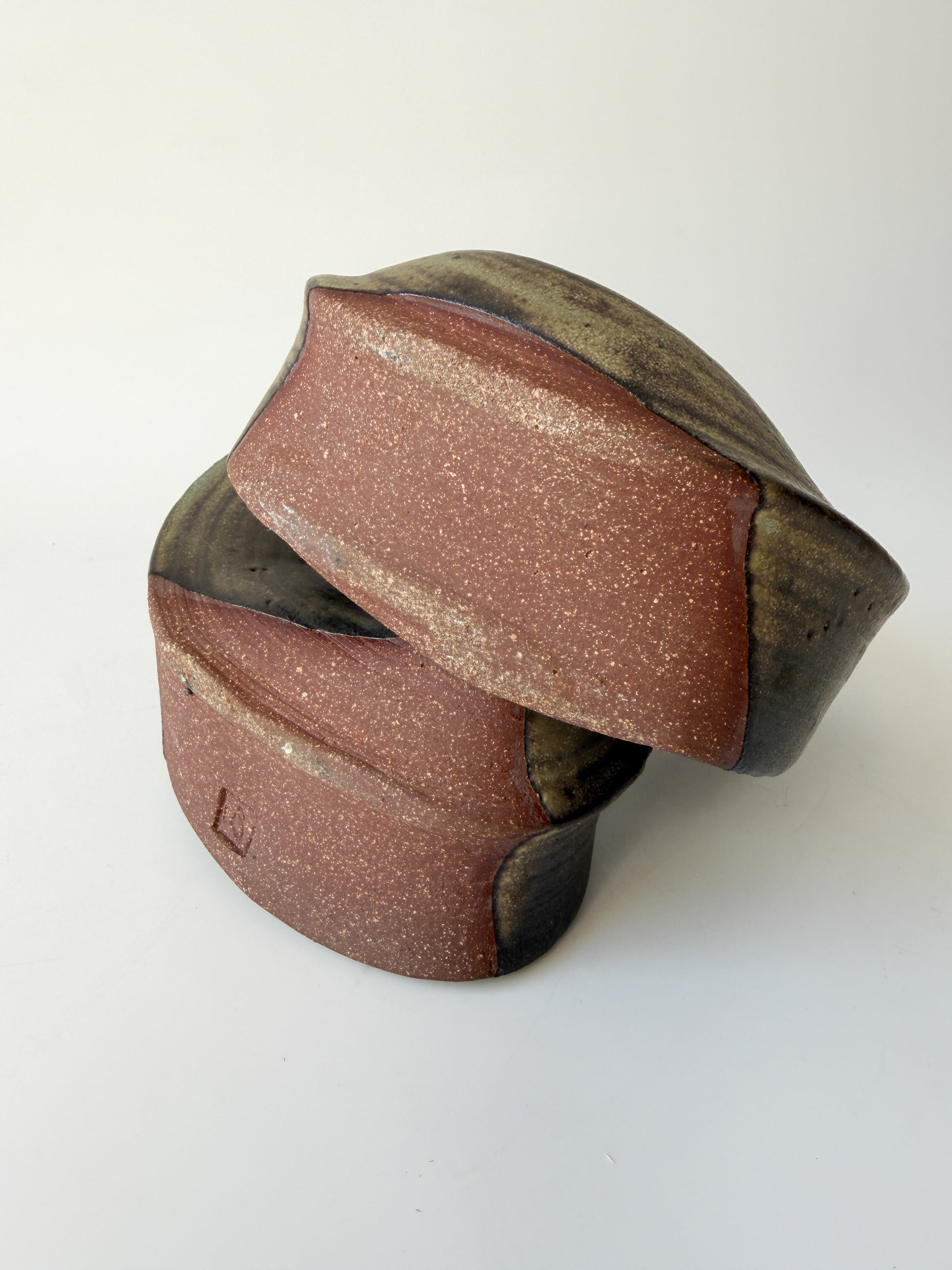 Handmade Artist Earthenware Ikebana-Style Ceramic Vase