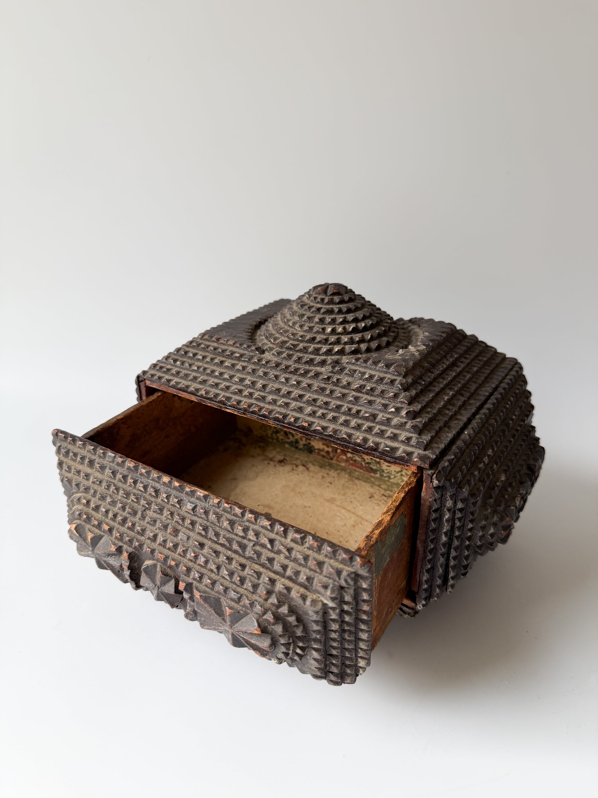 Antique Tramp Art Box