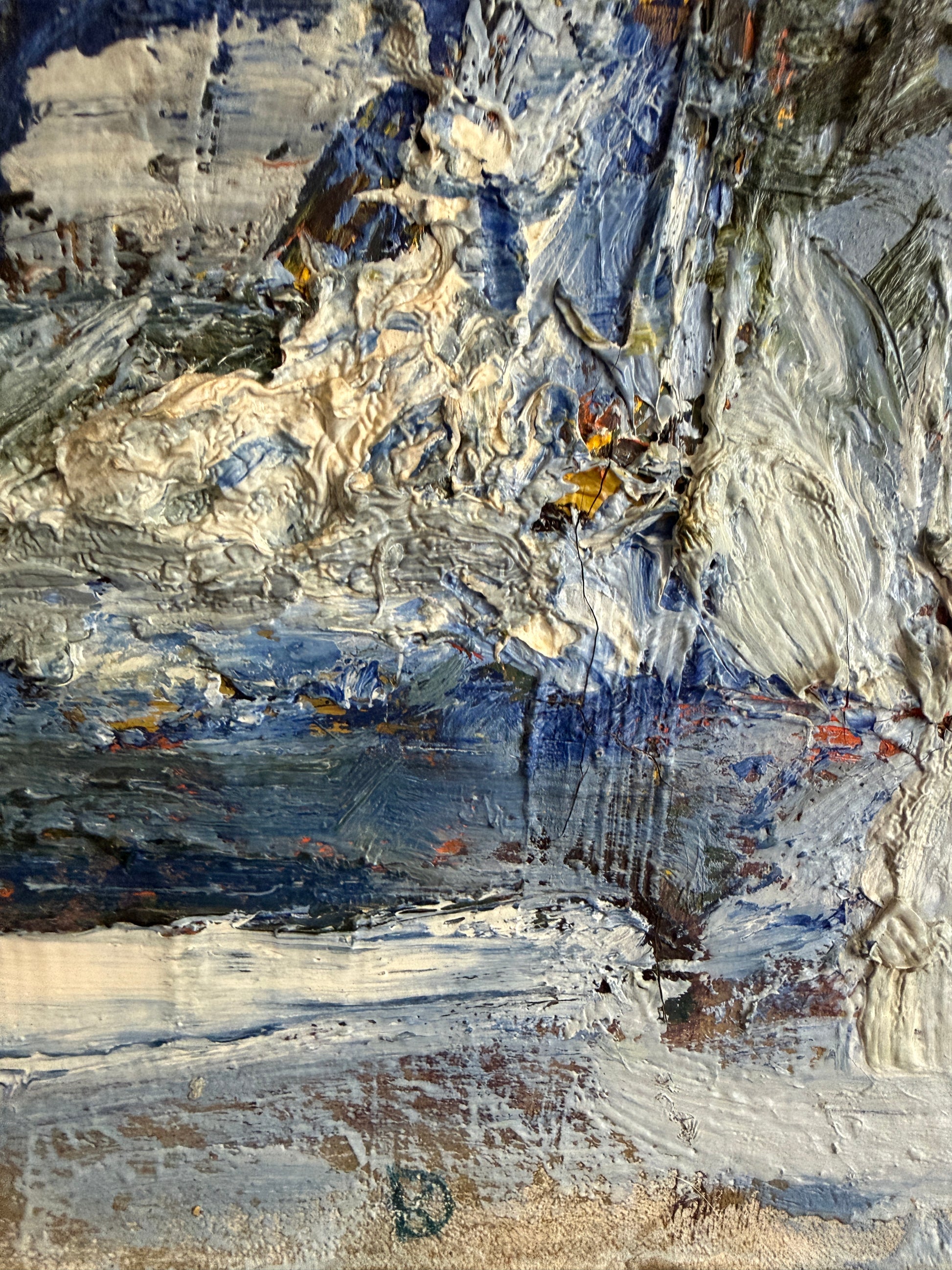 OIDENTIFIERAD KONSTNÄR - Abstract Impasto Oil Painting