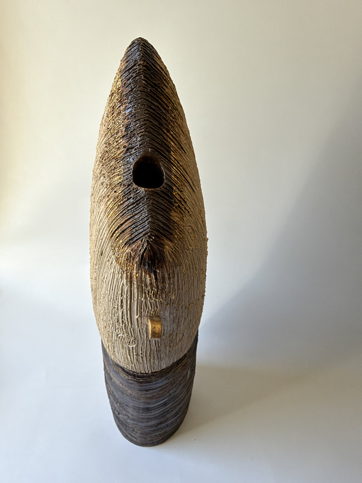 Handmade Ceramic Amphora Sculpture Vase (signed)