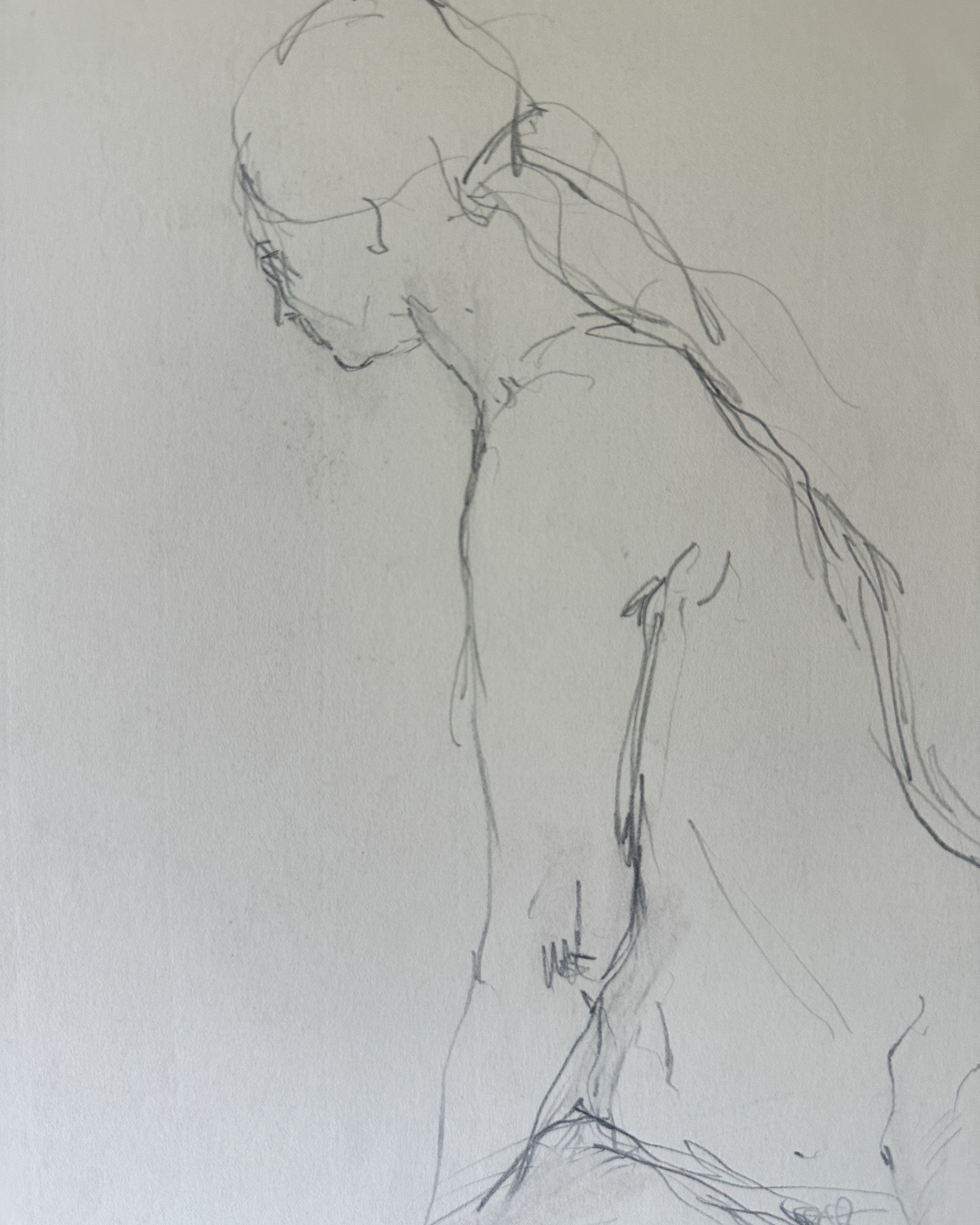 Nude Sketch by Jane Matteson (10.5"W x 14.5"H)