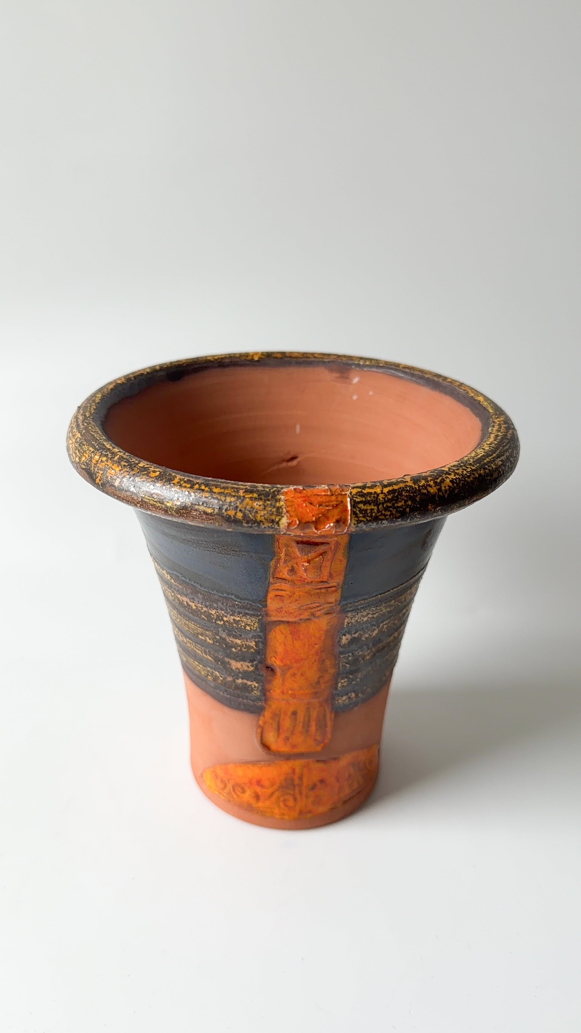 Danko Terracotta Flower Pot with Orange Glaze