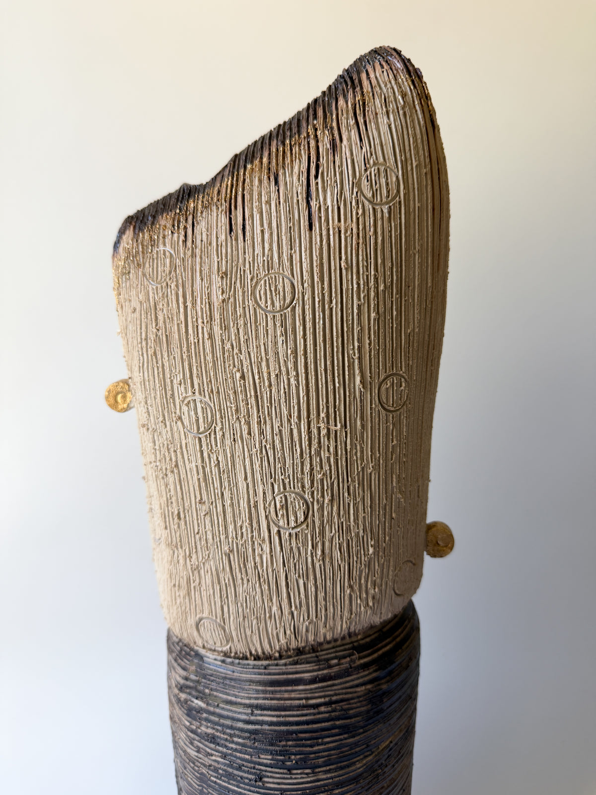 Handmade Ceramic Amphora Sculpture Vase (signed)