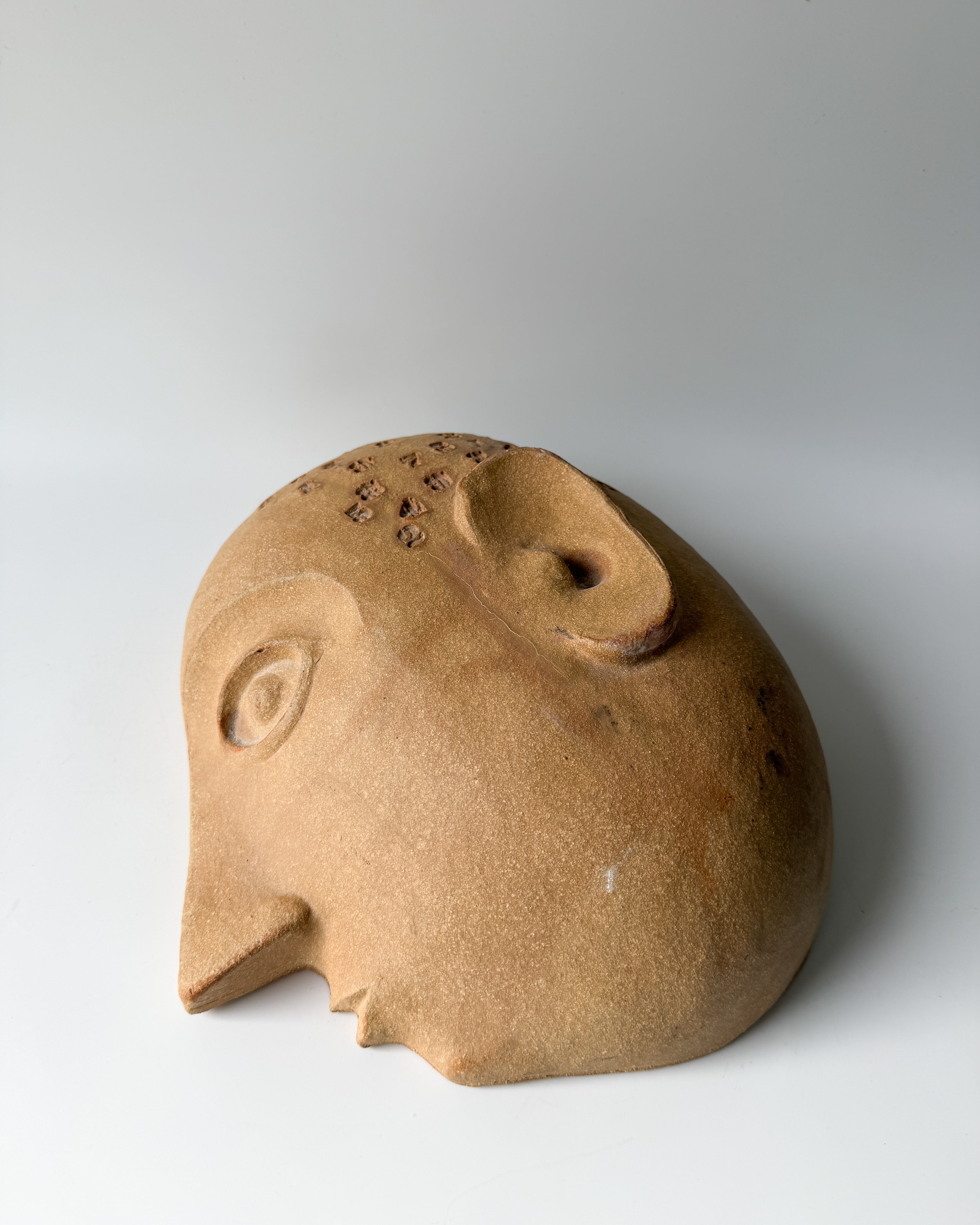 David Gil Ceramic Abstract Face Sculpture for Bennington Pottery