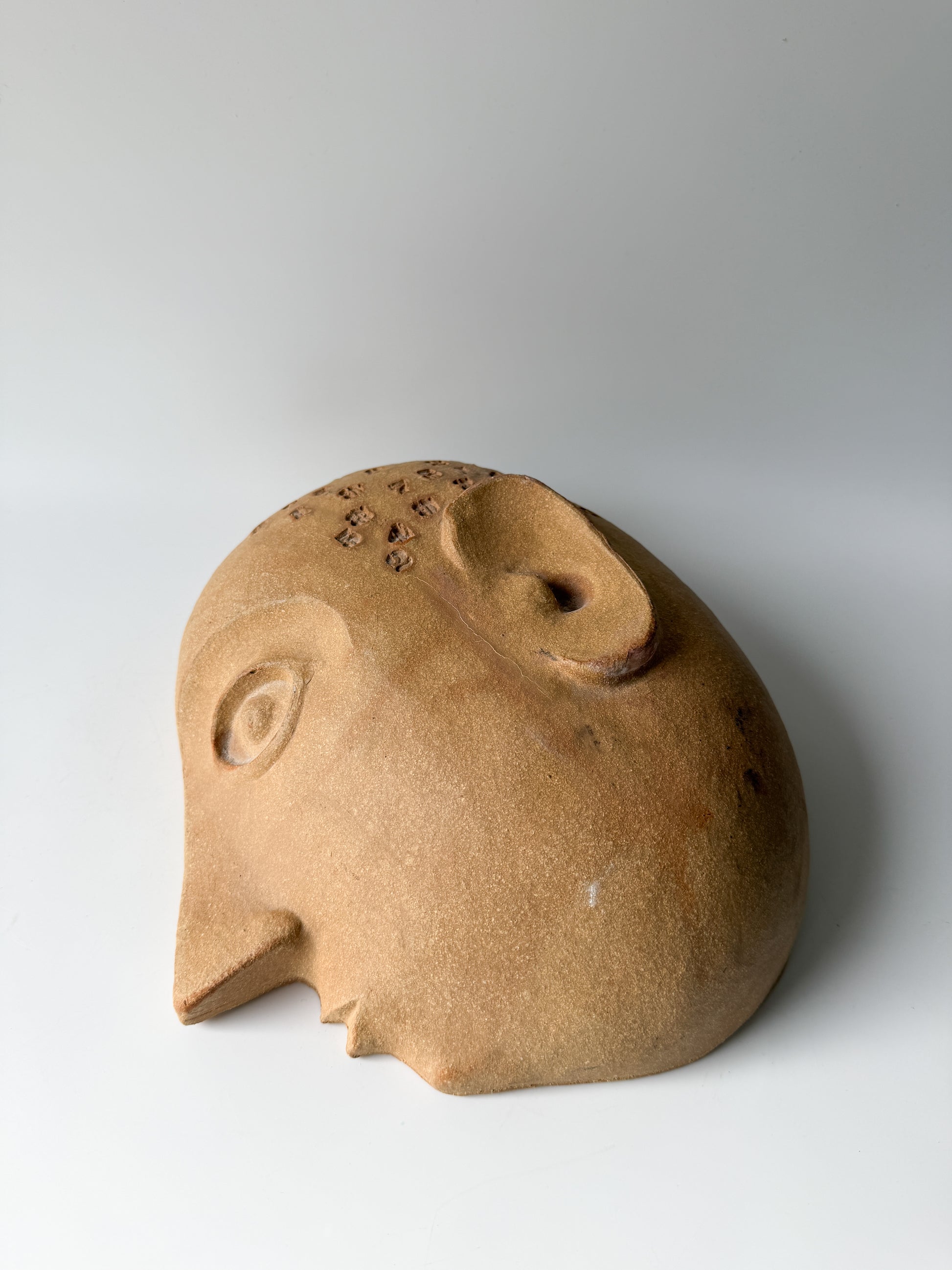 David Gil Ceramic Abstract Face Sculpture for Bennington Pottery