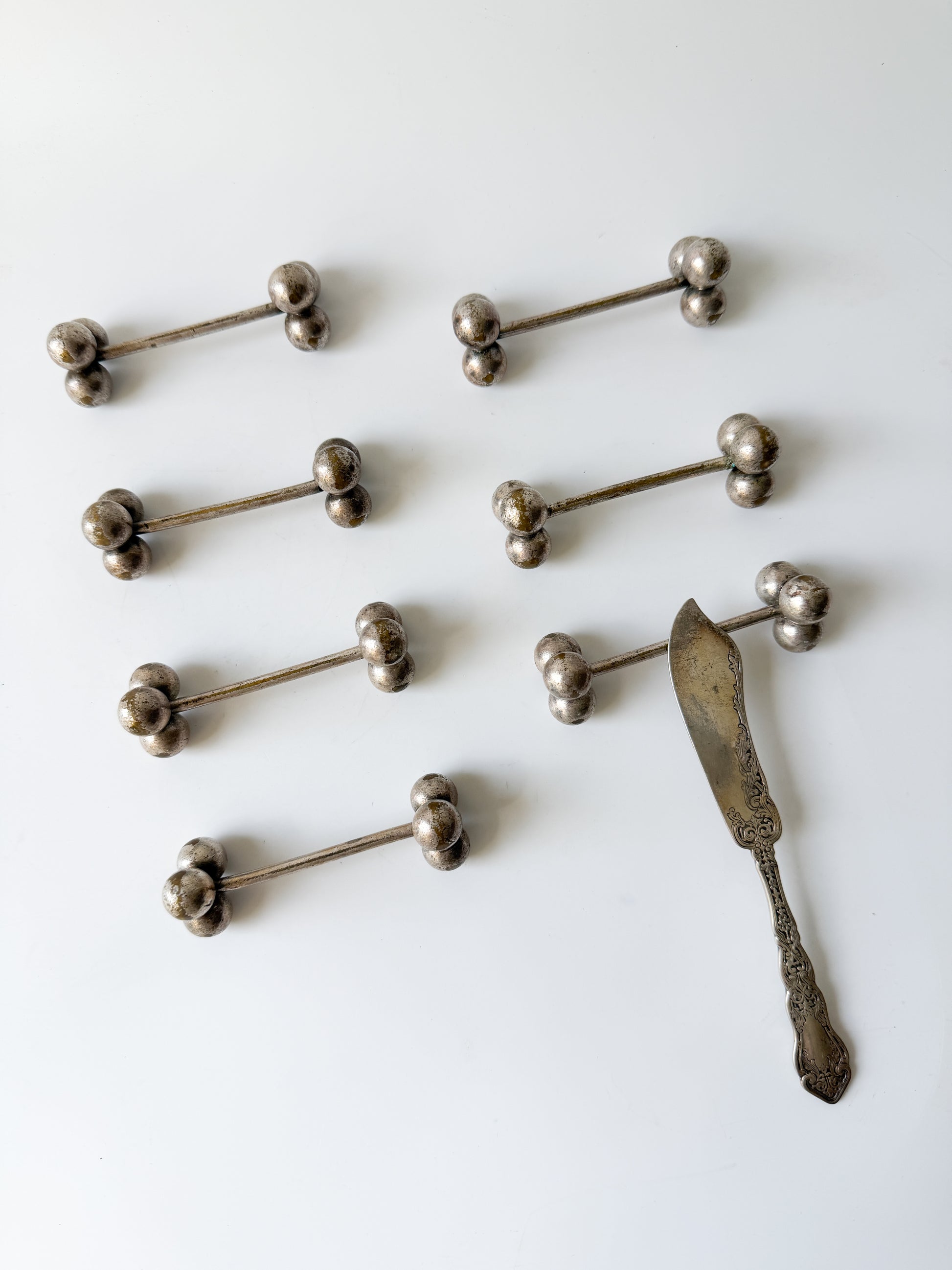 Set of Vintage Silver Plate Knife Rests from France