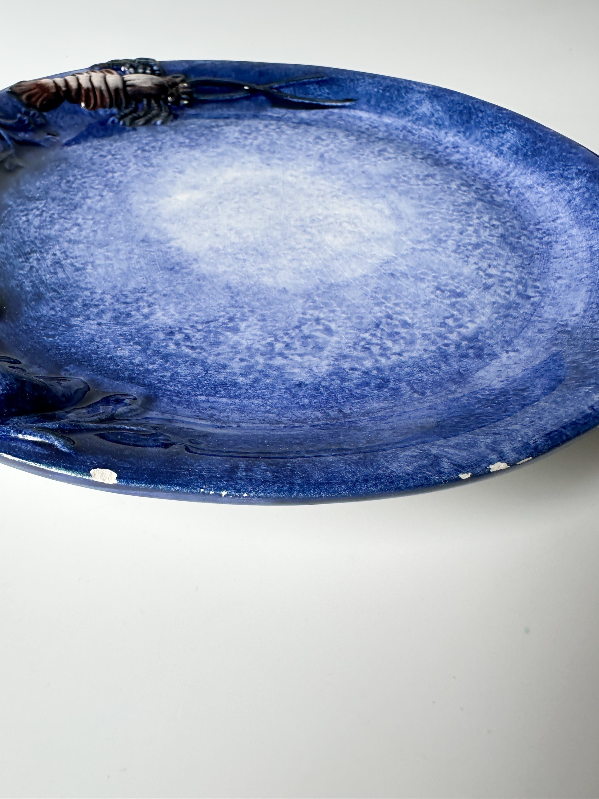 Rare Italian Majolica Trompe L’oeil Shellfish Plate