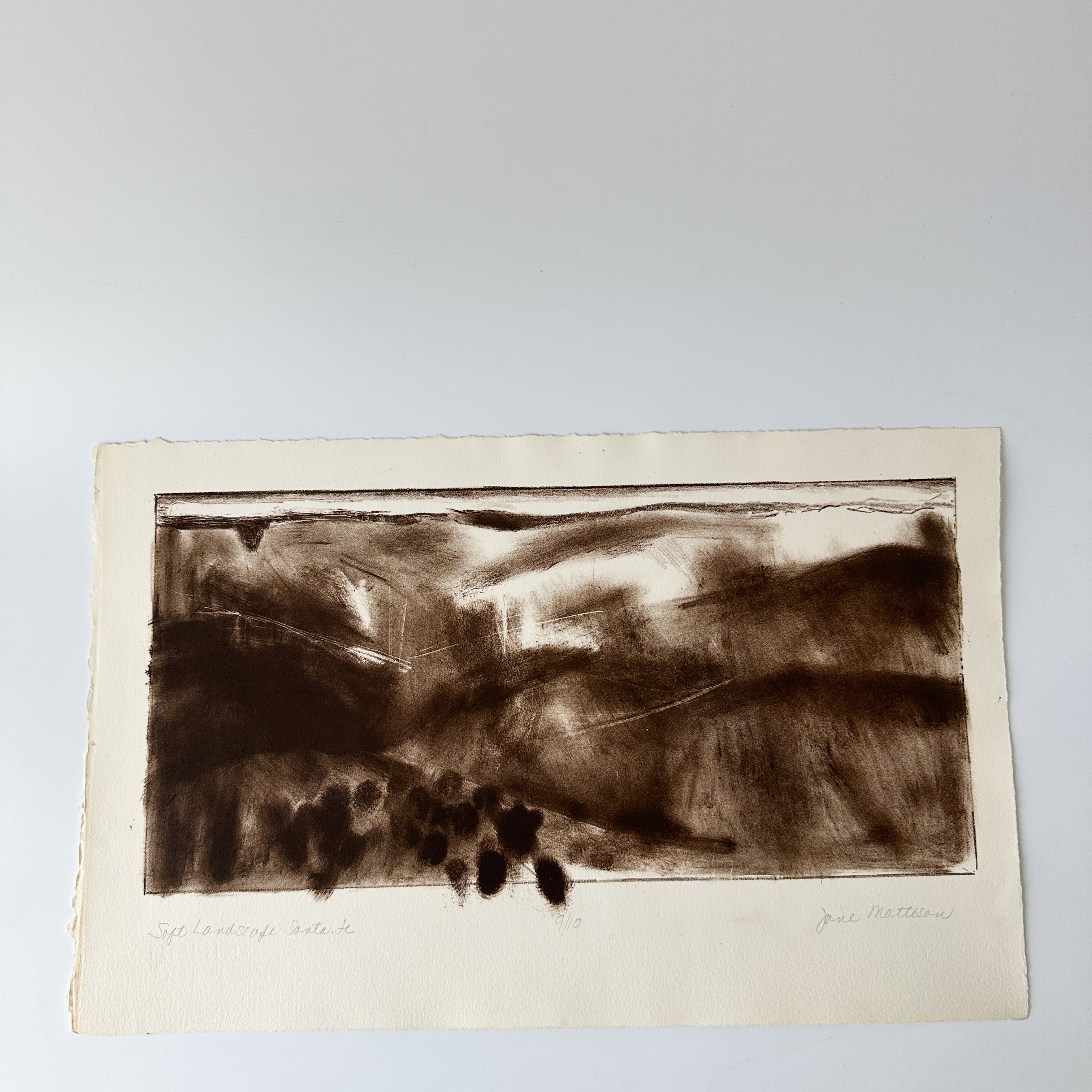 “SOFT LANDSCAPE: SANTA FE” Lithograph by Late Artist Jane Matteson