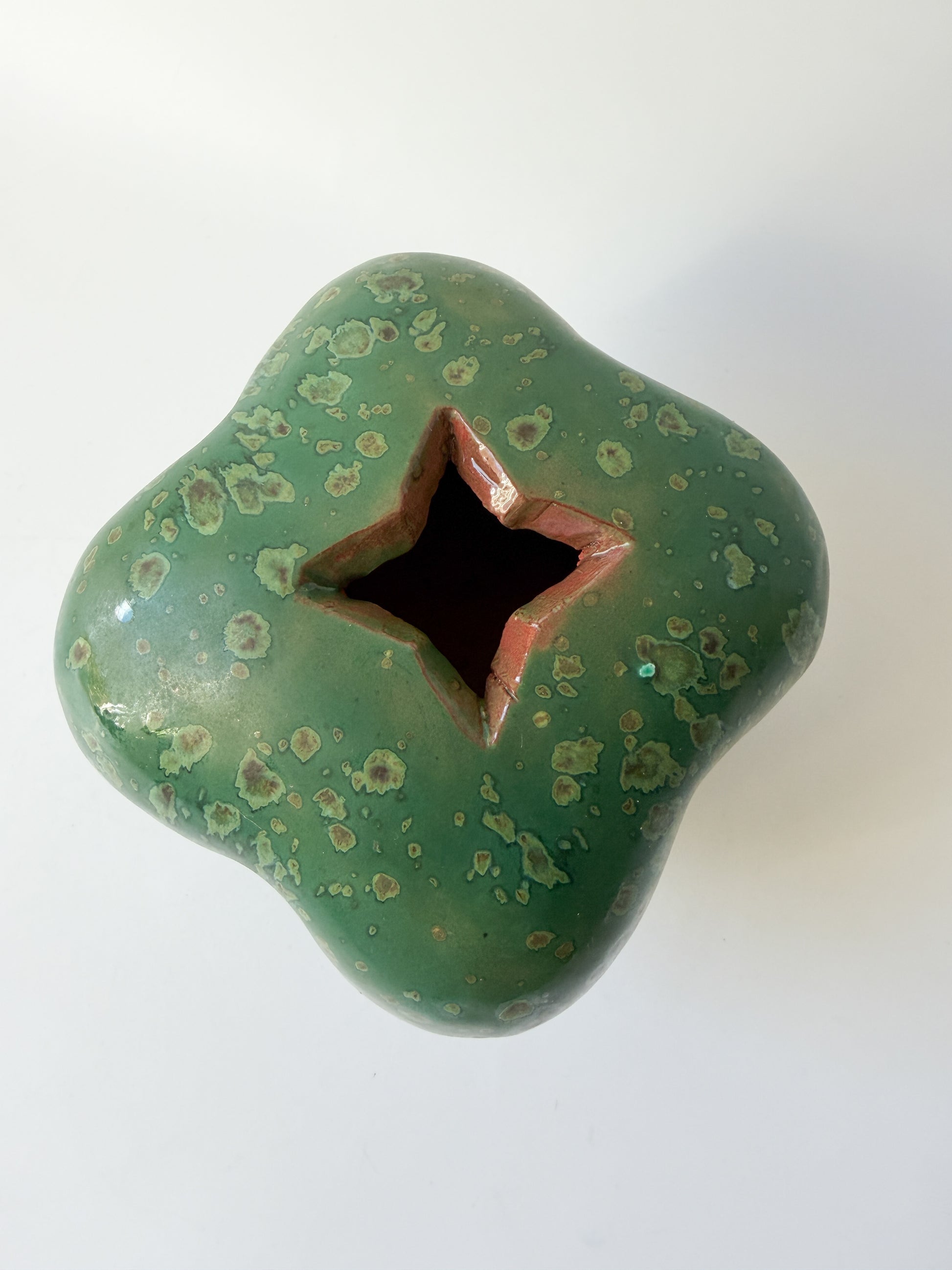 Small Handmade Terracotta Pottery Ikebana Vase