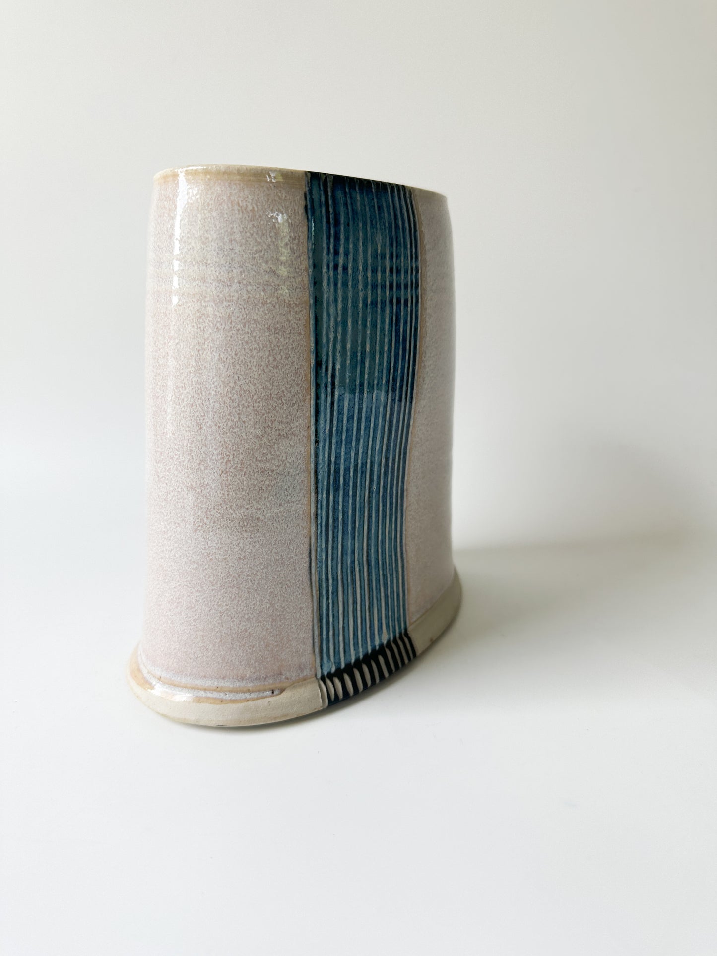 Artist Abstract Ceramic Vase - Signed
